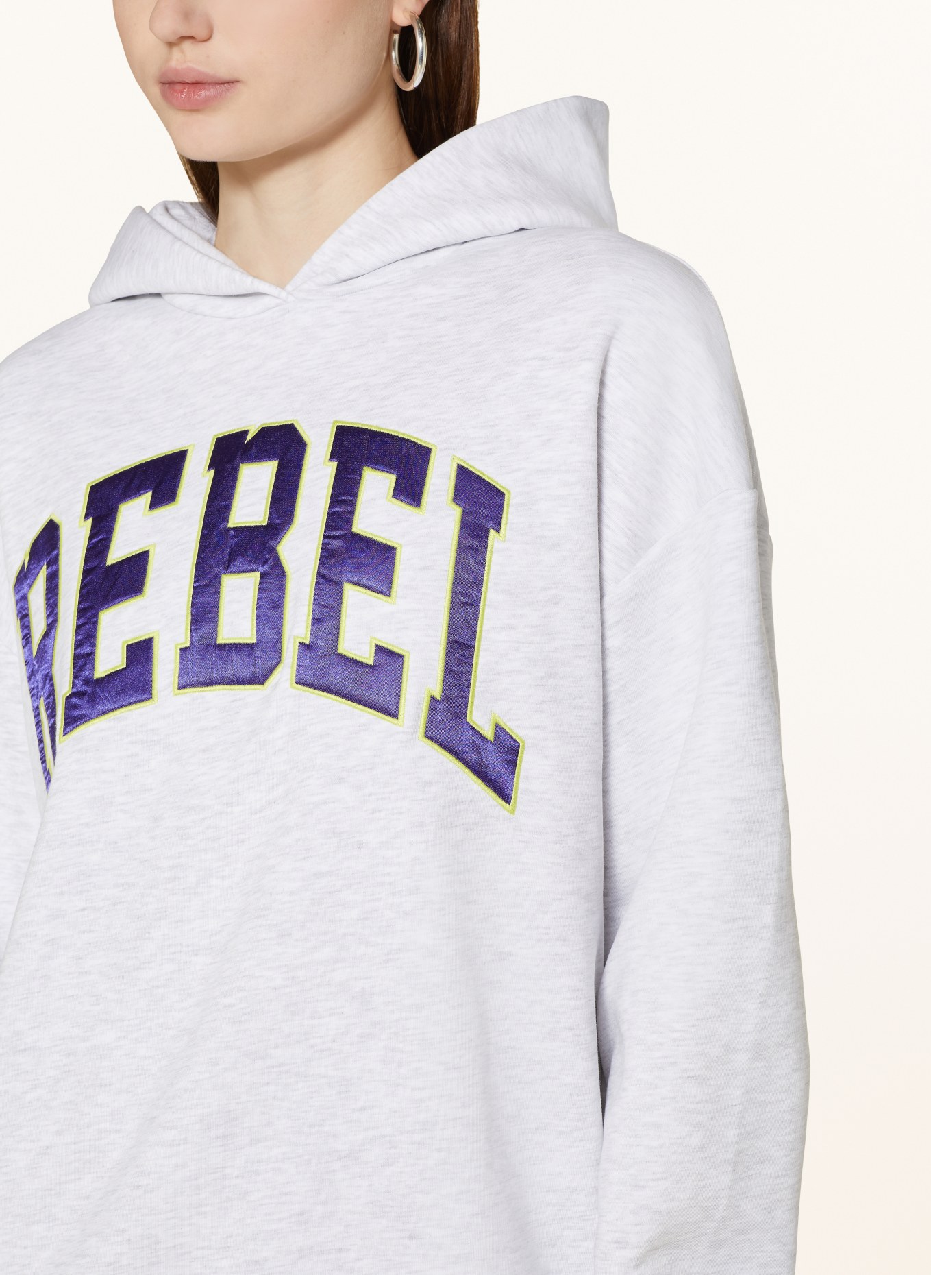 COLOURFUL REBEL Hoodie, Color: LIGHT GRAY (Image 5)