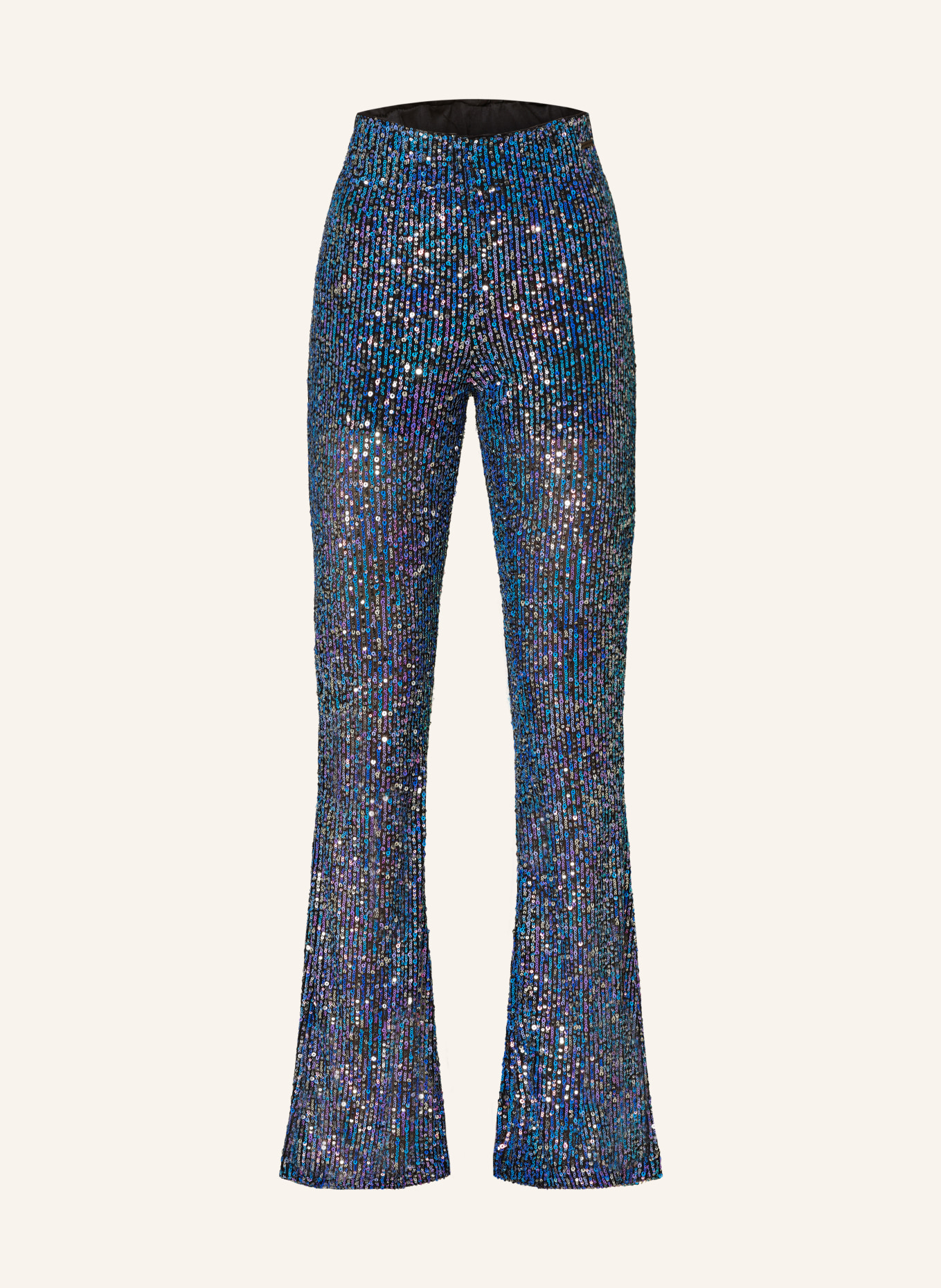 COLOURFUL REBEL Mesh trousers STEFFIE with sequins, Color: BLUE/ LIGHT PURPLE/ SILVER (Image 1)