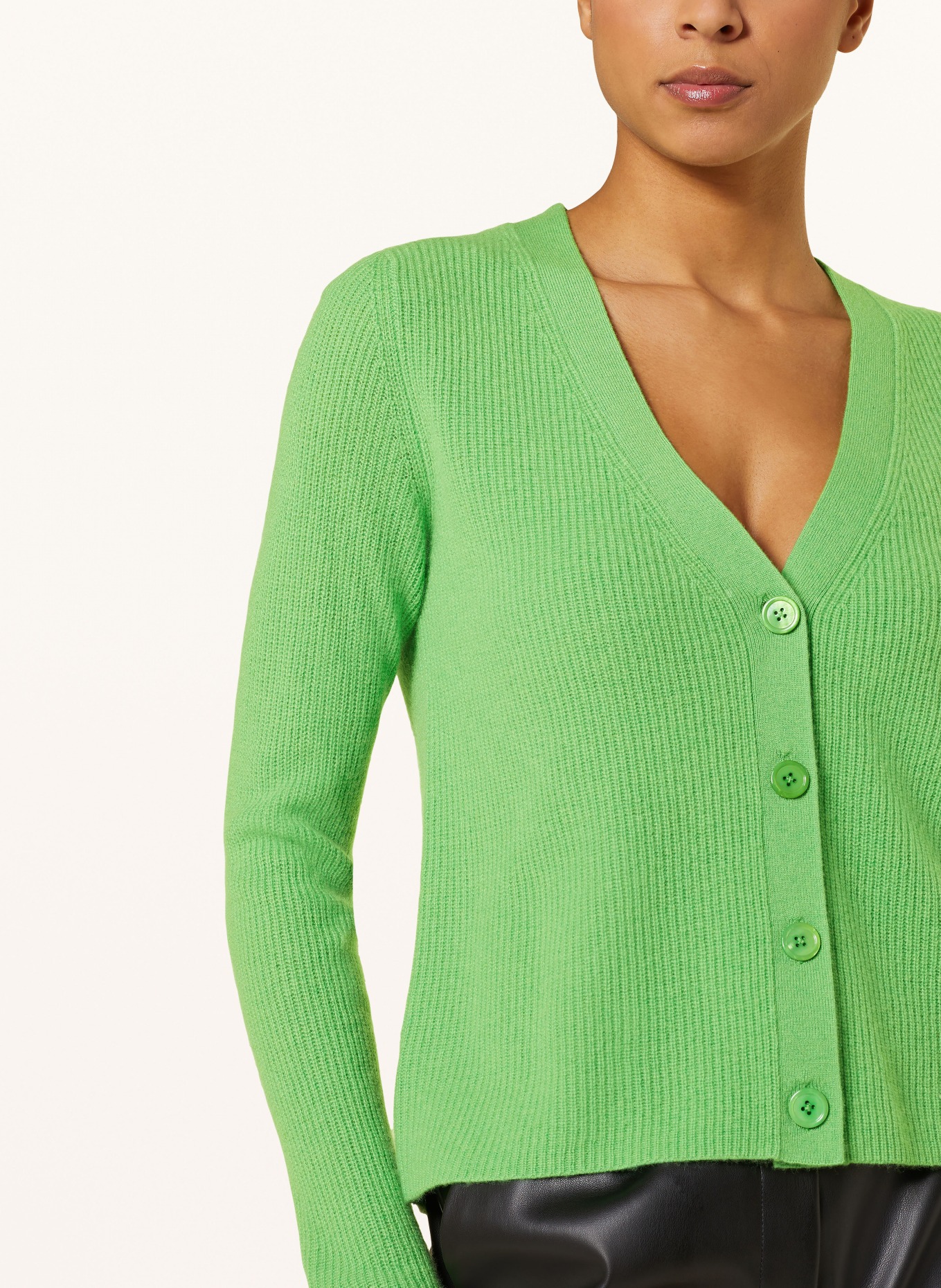 darling harbour Cashmere cardigan, Color: apfelgrün (Image 4)