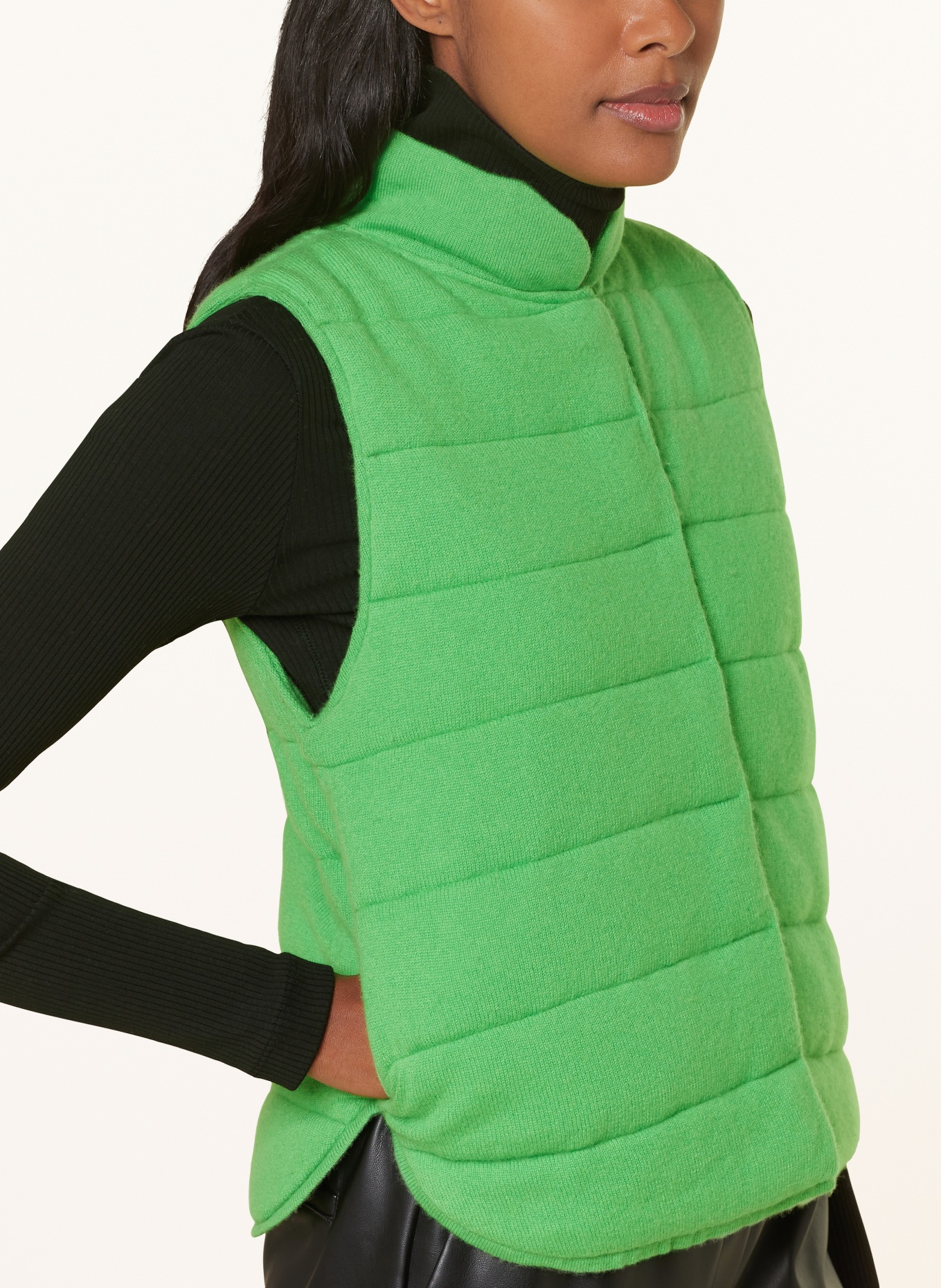 darling harbour Knit vest with cashmere, Color: apfelgrün (Image 4)