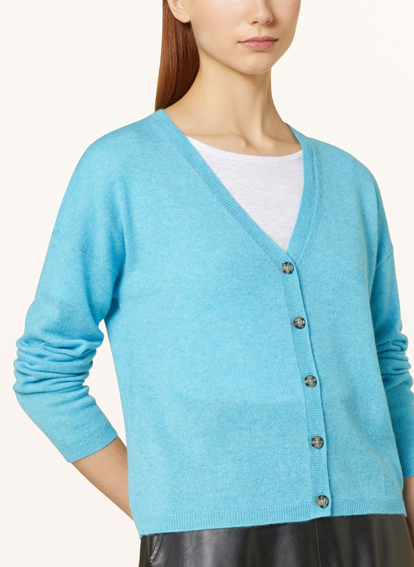 darling harbour Cashmere cardigan, Color: Türkis (Image 4)