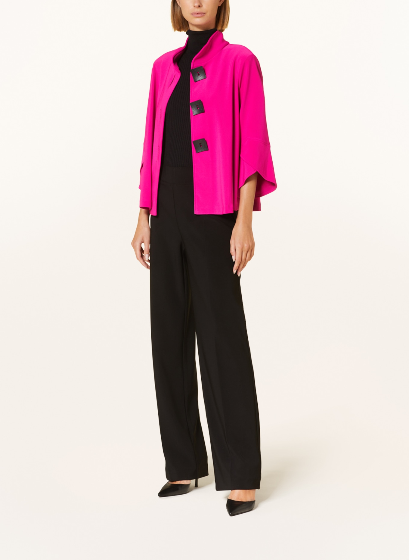 Joseph Ribkoff Jacket with 3/4 sleeve, Color: PINK (Image 2)