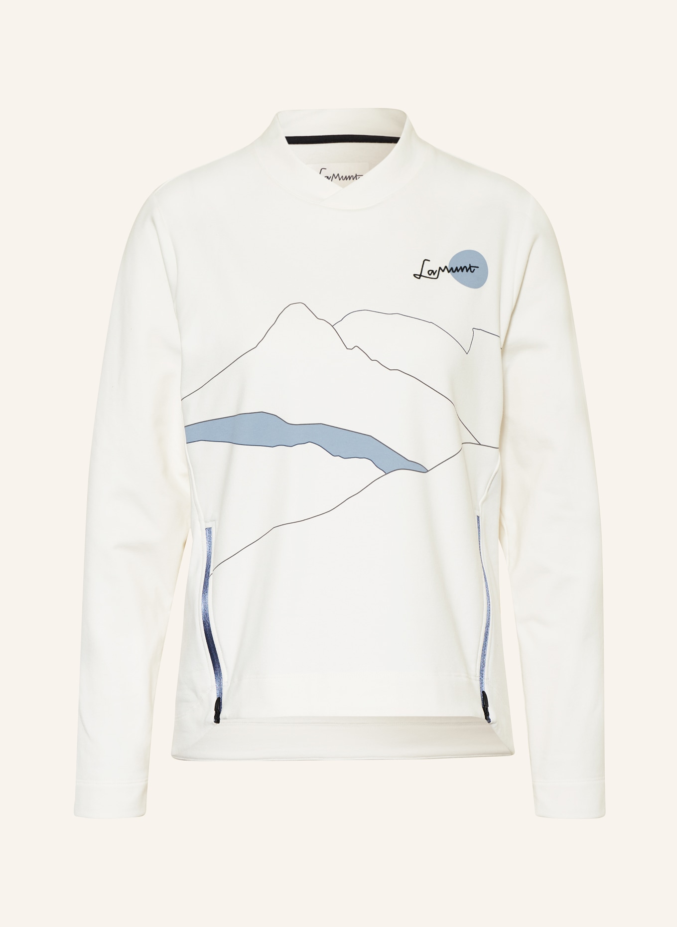LaMunt Sweatshirt ERIKA ARTY, Color: WHITE/ GRAY (Image 1)