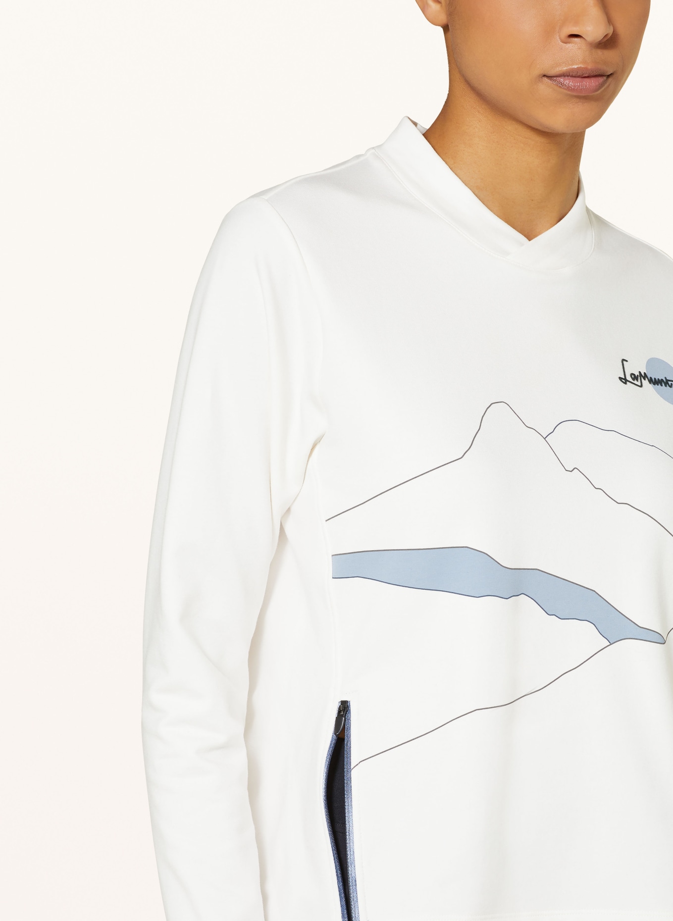 LaMunt Sweatshirt ERIKA ARTY, Color: WHITE/ GRAY (Image 4)