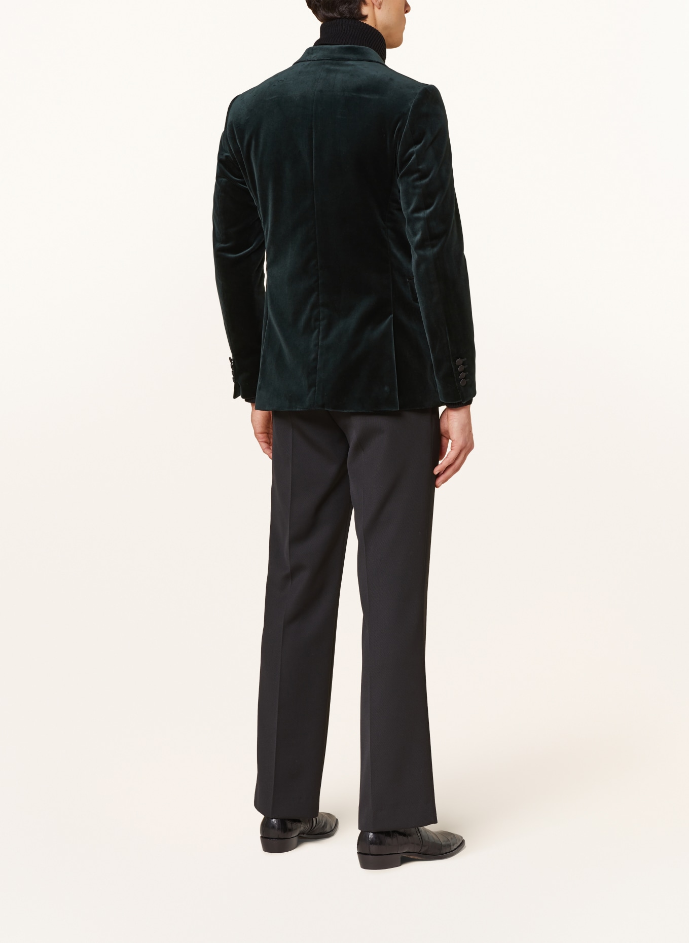 TIGER OF SWEDEN Smoking tailored jacket JEFFERS regular fit made of velvet, Color: DARK GREEN/ BLACK (Image 3)