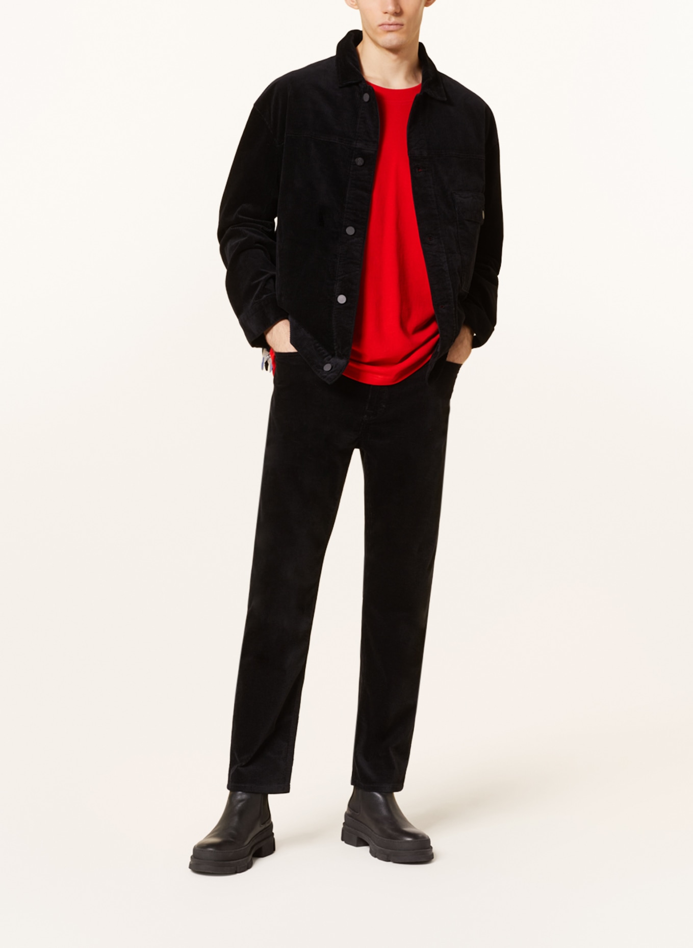 ARMEDANGELS Corduroy trousers MAAKX slim fit, Color: BLACK (Image 2)