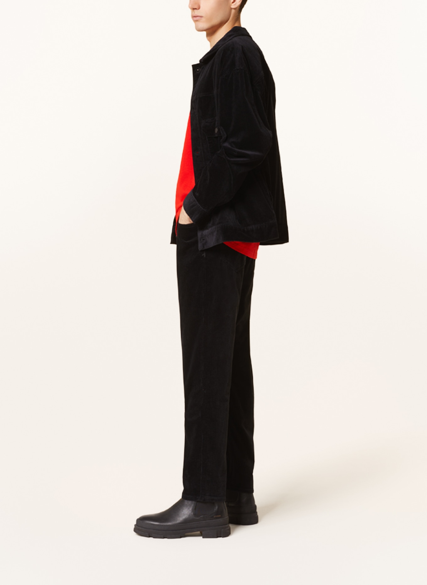 ARMEDANGELS Corduroy trousers MAAKX slim fit, Color: BLACK (Image 4)