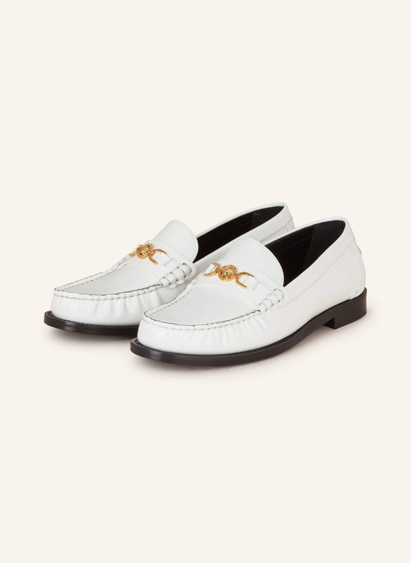 VERSACE Loafers MEDUSA, Color: WHITE (Image 1)