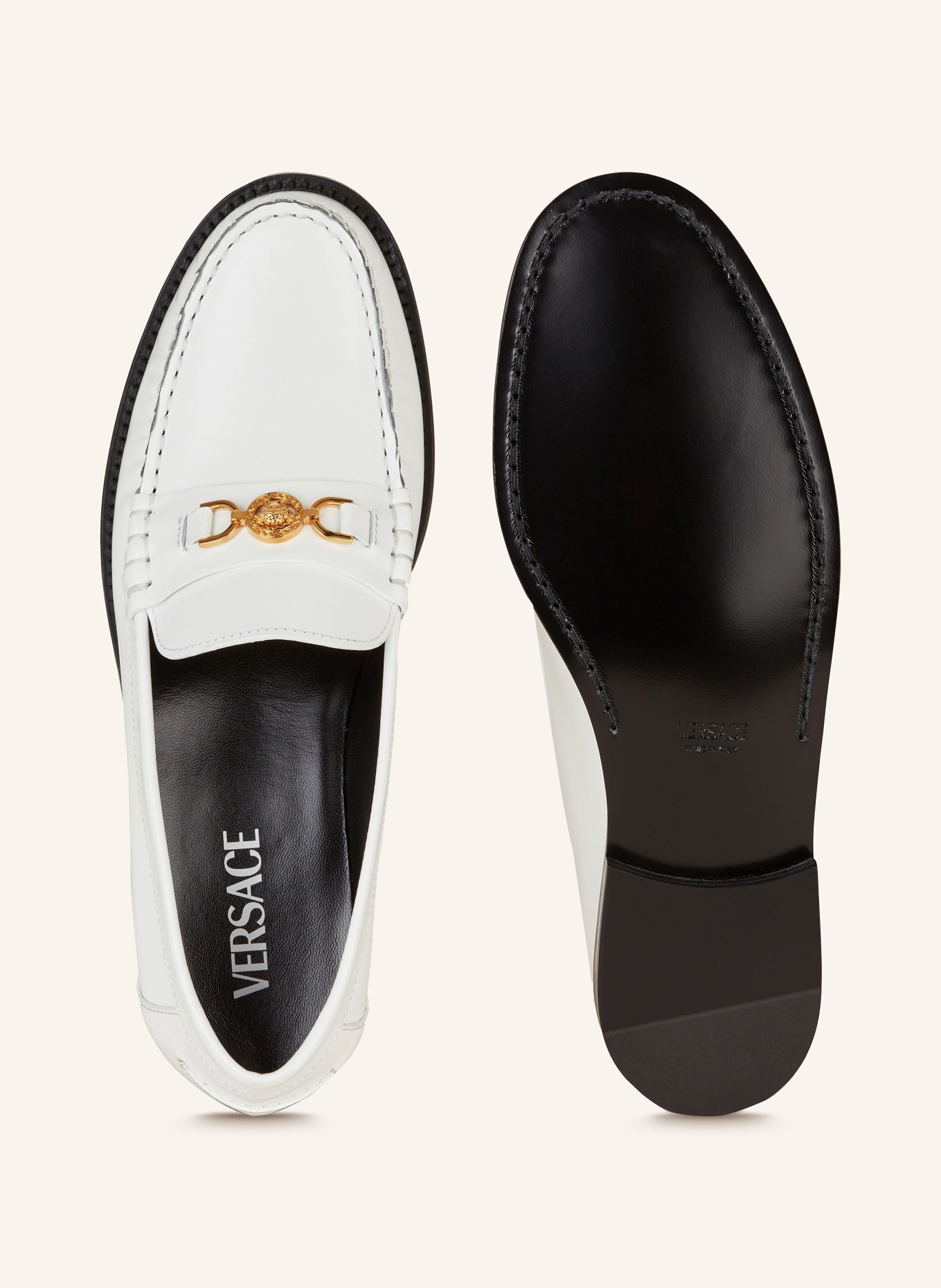 VERSACE Loafers MEDUSA, Color: WHITE (Image 5)
