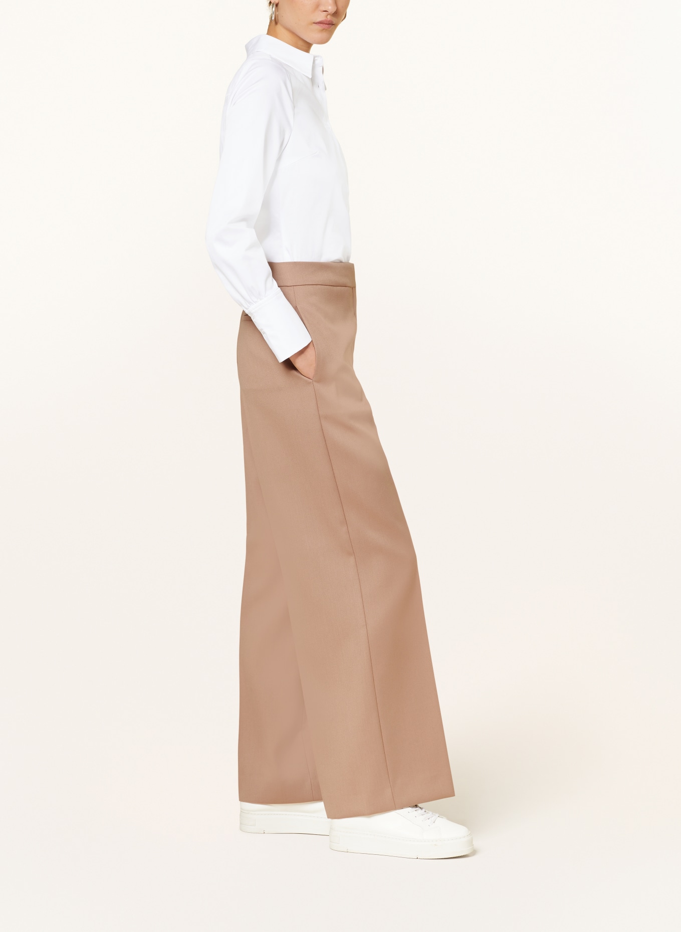 Calvin Klein Spodnie marlena, Kolor: CAMELOWY (Obrazek 4)