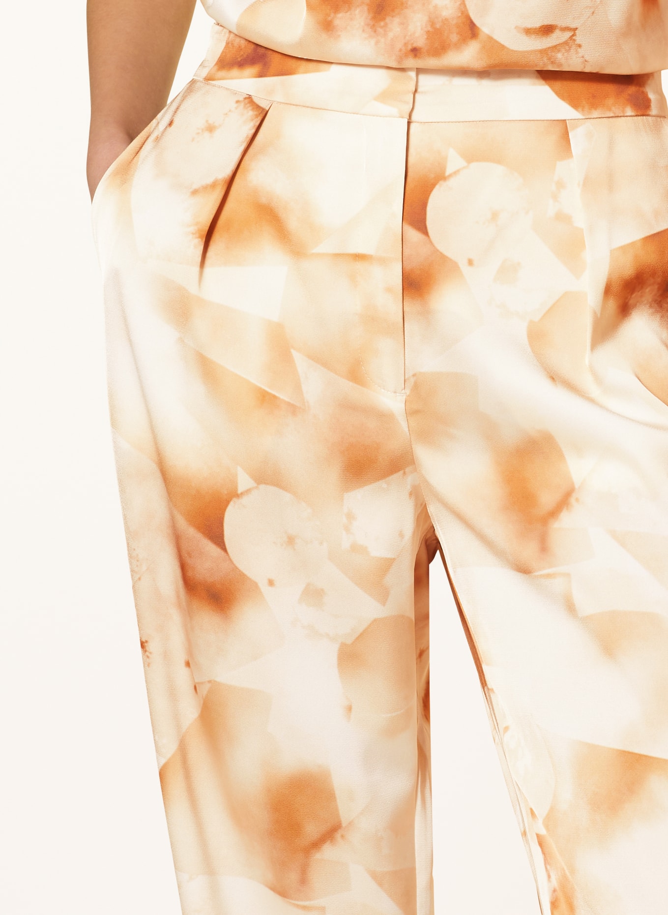 Calvin Klein Spodnie marlena, Kolor: KONIAKOWY/ ECRU (Obrazek 5)