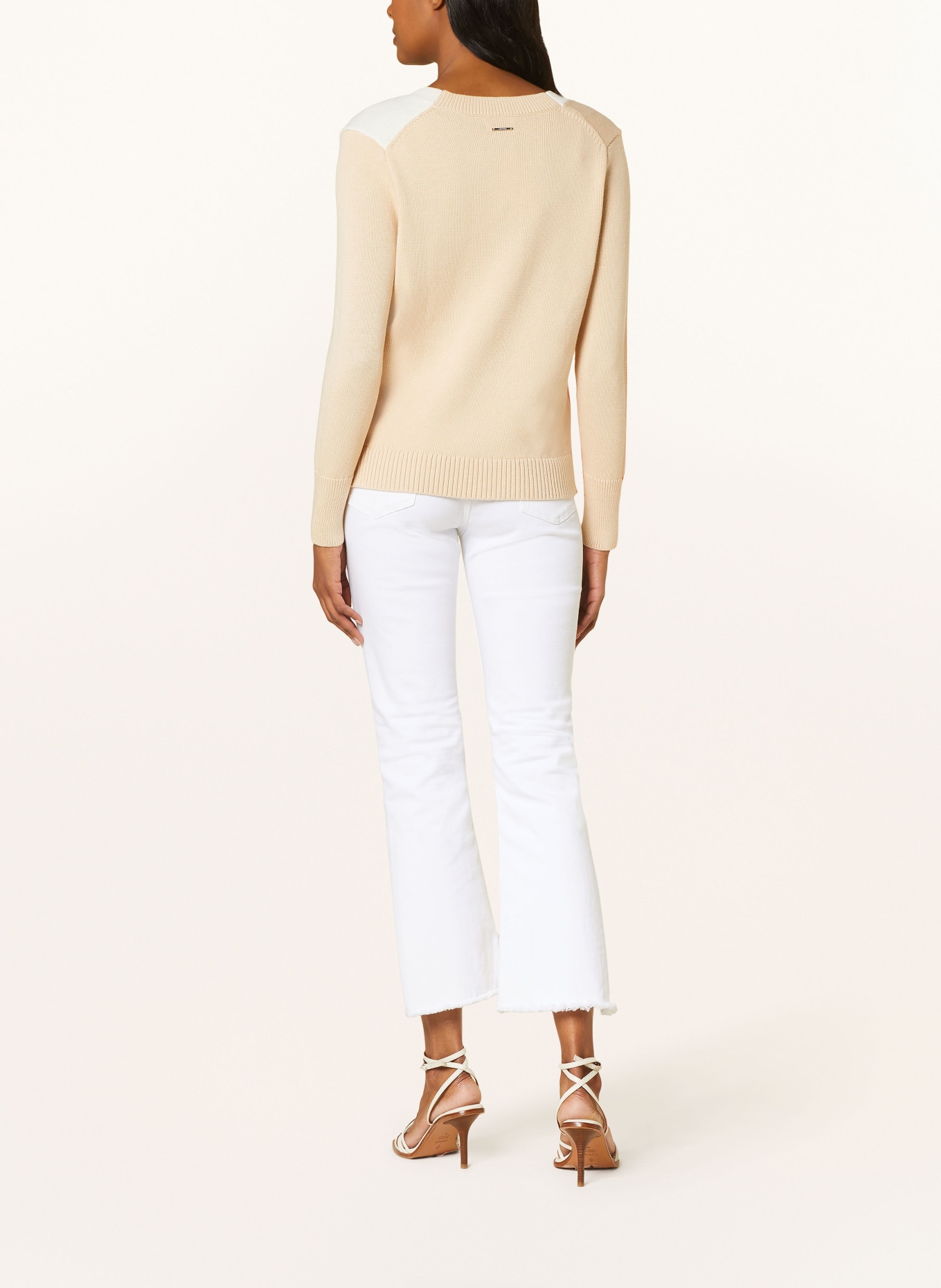 Calvin Klein Sweater, Color: BEIGE/ ORANGE/ WHITE (Image 3)