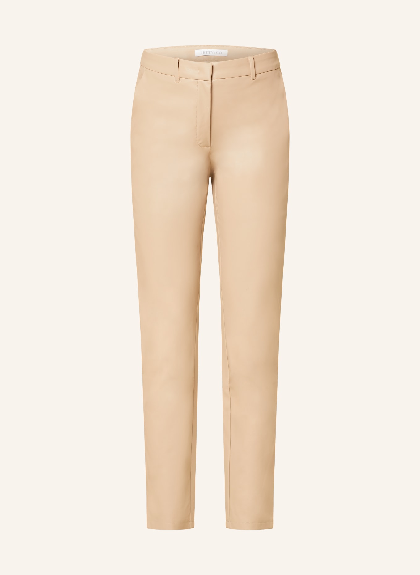 BETTY&CO Pants in leather look, Color: BEIGE (Image 1)