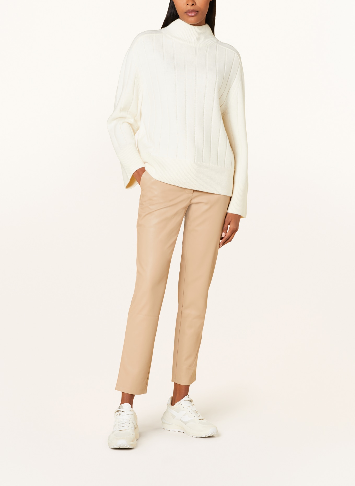 BETTY&CO Pants in leather look, Color: BEIGE (Image 2)