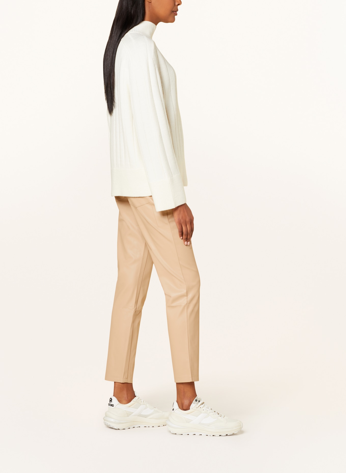 BETTY&CO Pants in leather look, Color: BEIGE (Image 4)