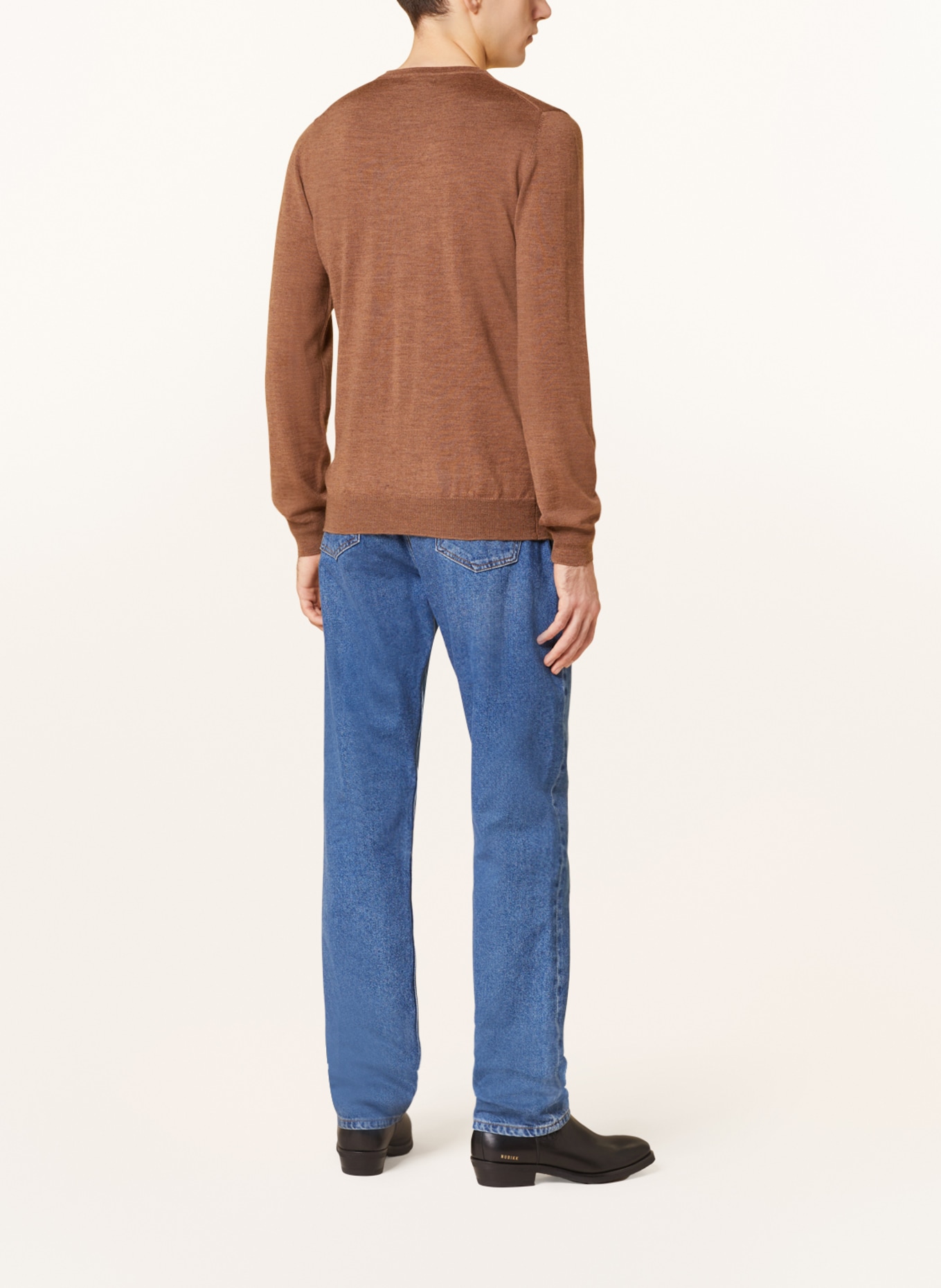 J.LINDEBERG Sweater made of merino wool, Color: COGNAC (Image 3)