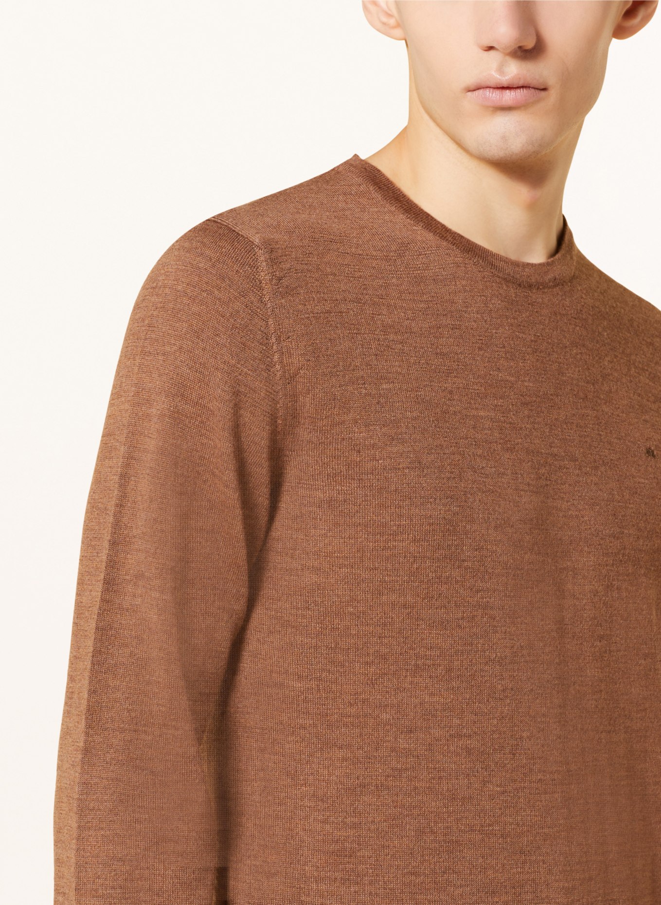 J.LINDEBERG Sweater made of merino wool, Color: COGNAC (Image 4)