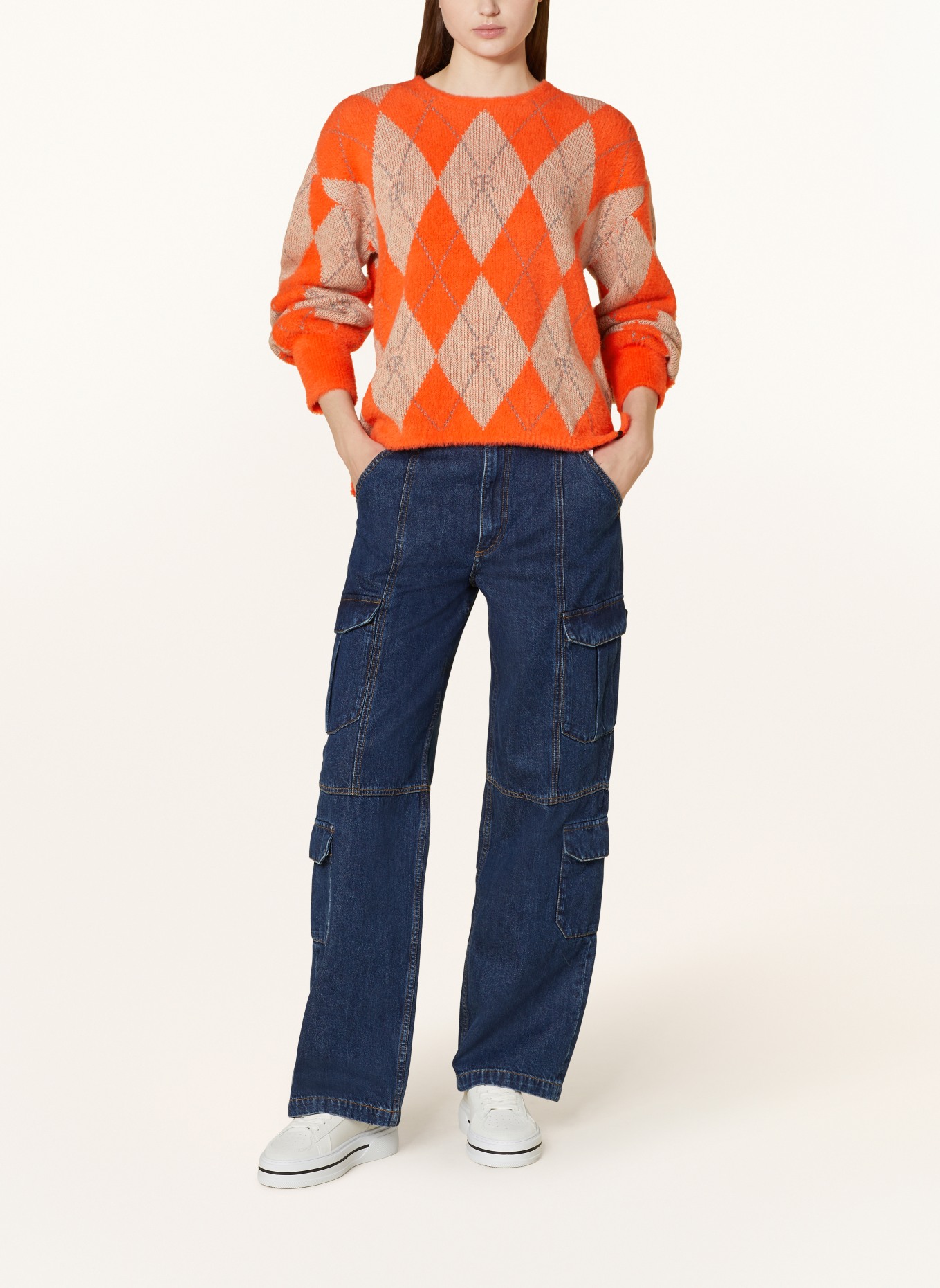 ELIAS RUMELIS Sweater TAI, Color: ORANGE/ LIGHT ORANGE/ GRAY (Image 2)