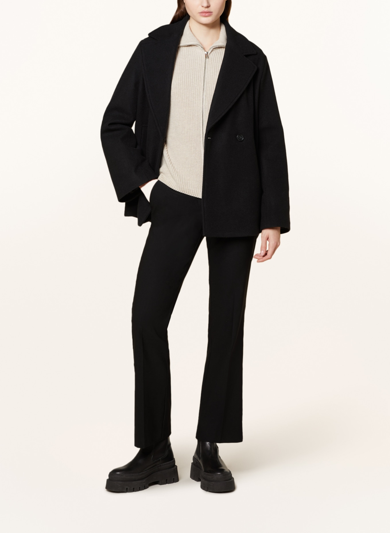 Marc O'Polo Pea coat, Color: BLACK (Image 2)