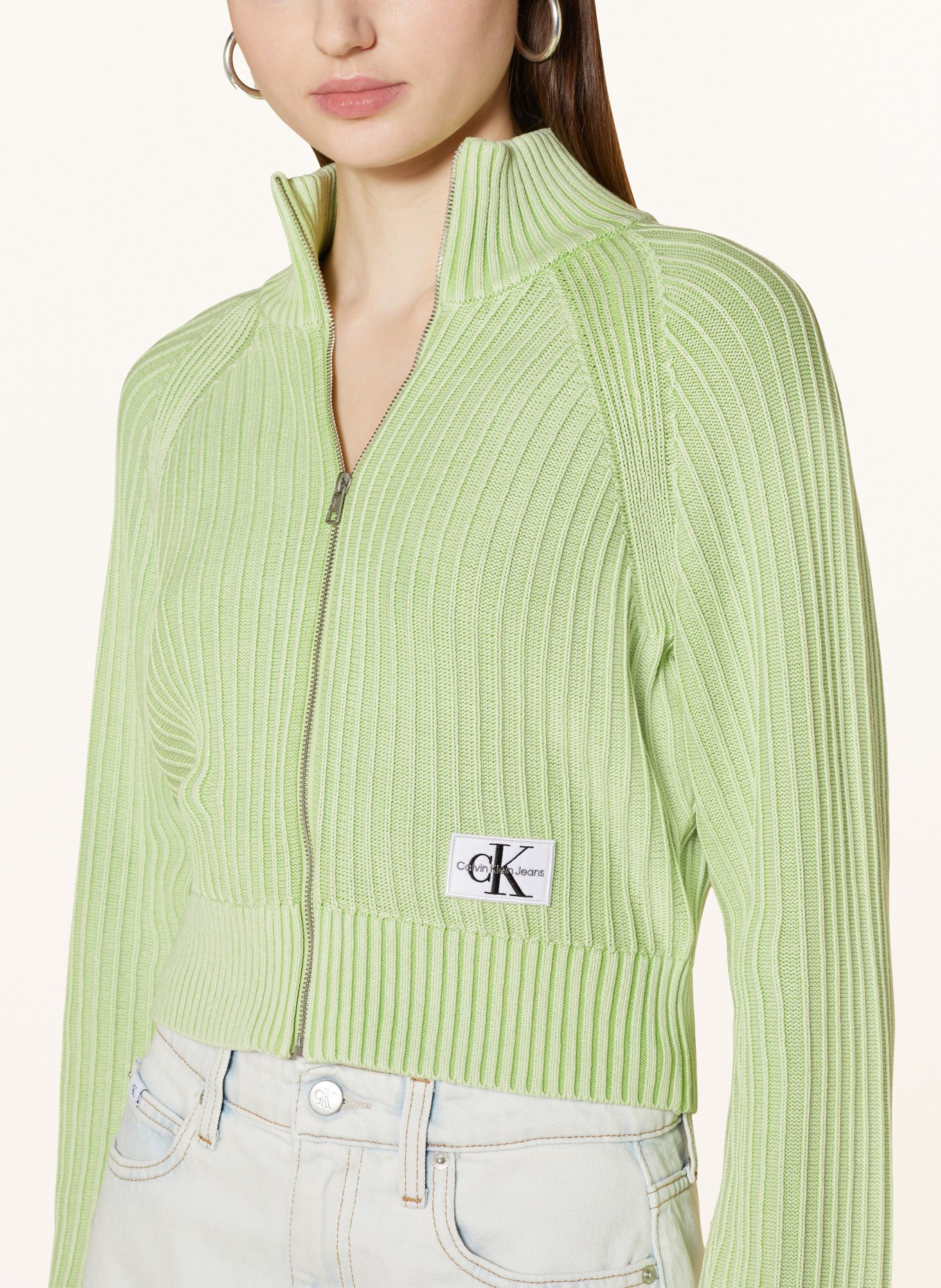 Calvin Klein Jeans Cardigan, Color: LIGHT GREEN (Image 4)