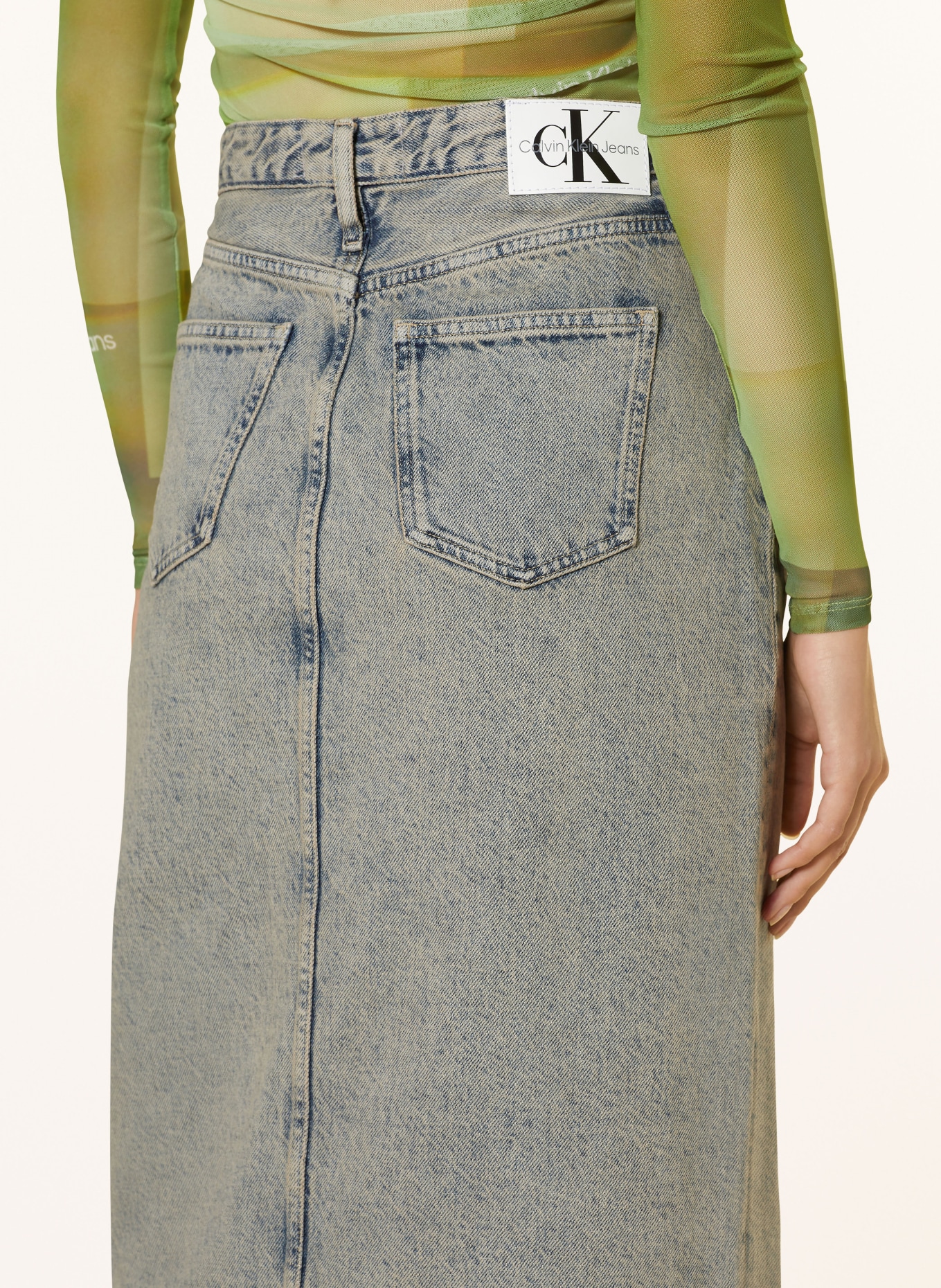 Calvin Klein Jeans Džínová sukně, Barva: 1A4 DENIM MEDIUM (Obrázek 4)