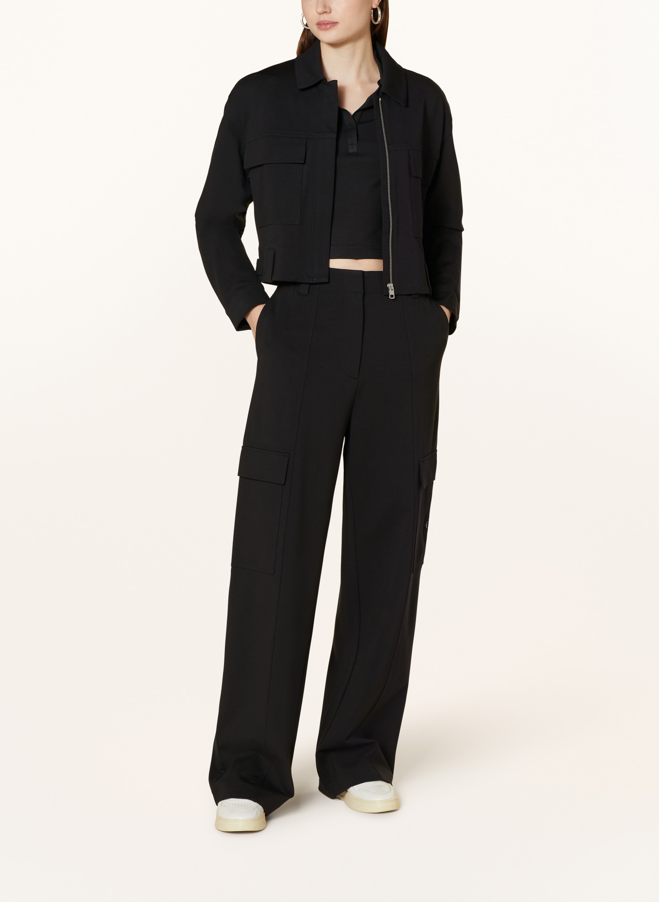 Calvin Klein Jeans Cropped-Overjacket MILANO UTILITY, Farbe: SCHWARZ (Bild 2)