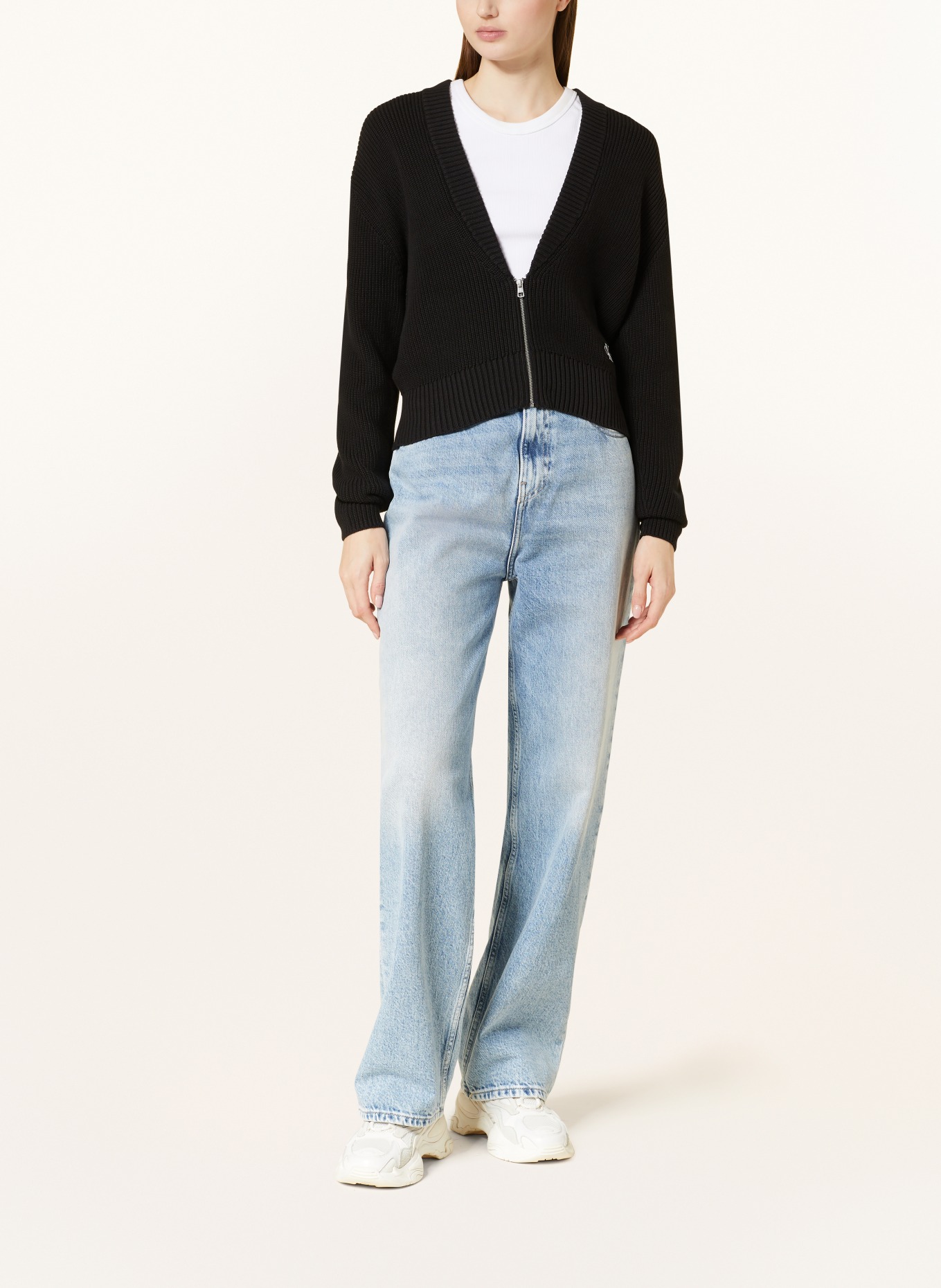 Calvin Klein Jeans Pletený kardigan, Barva: ČERNÁ (Obrázek 2)