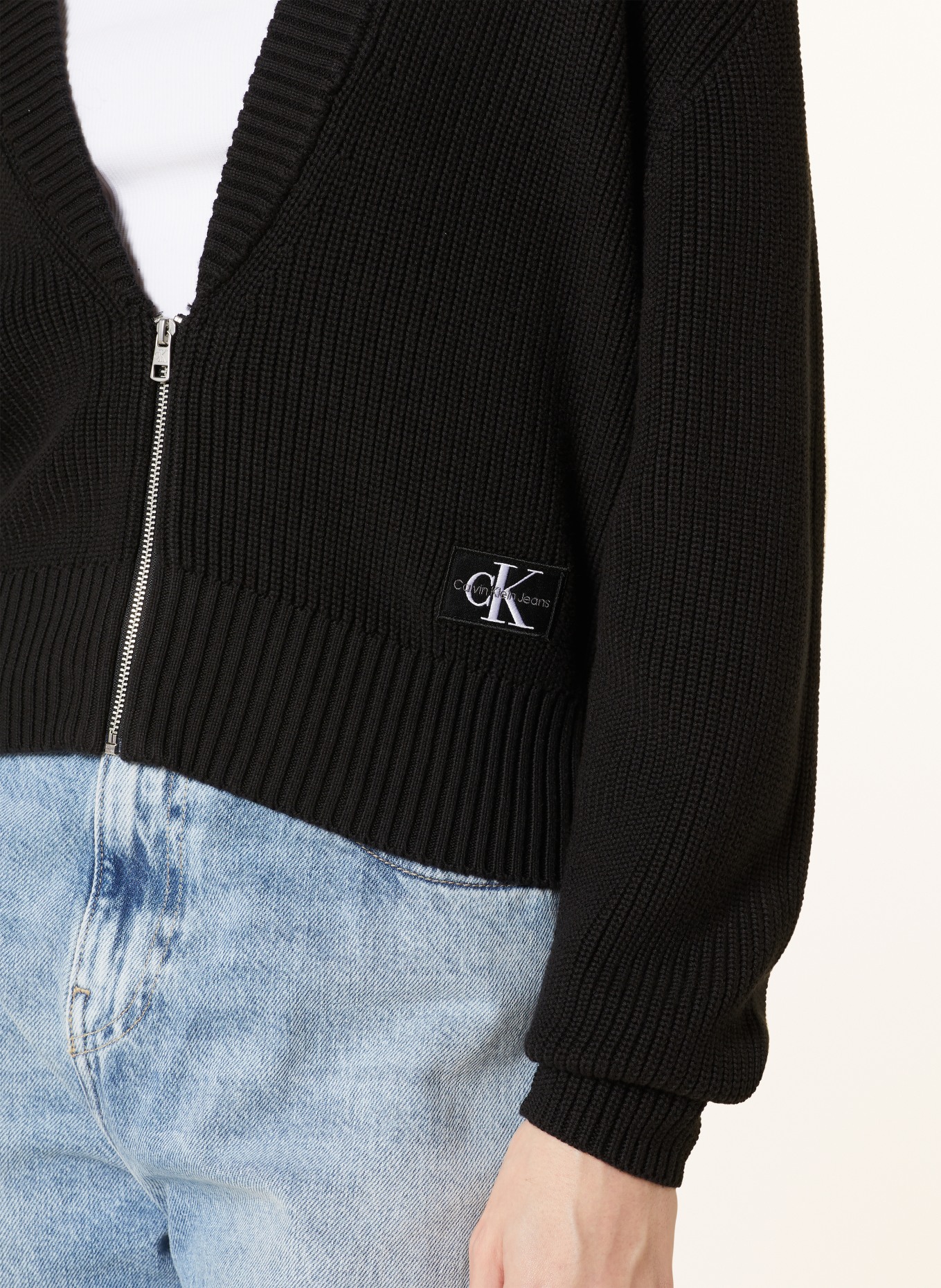 Calvin Klein Jeans Cardigan, Color: BLACK (Image 4)