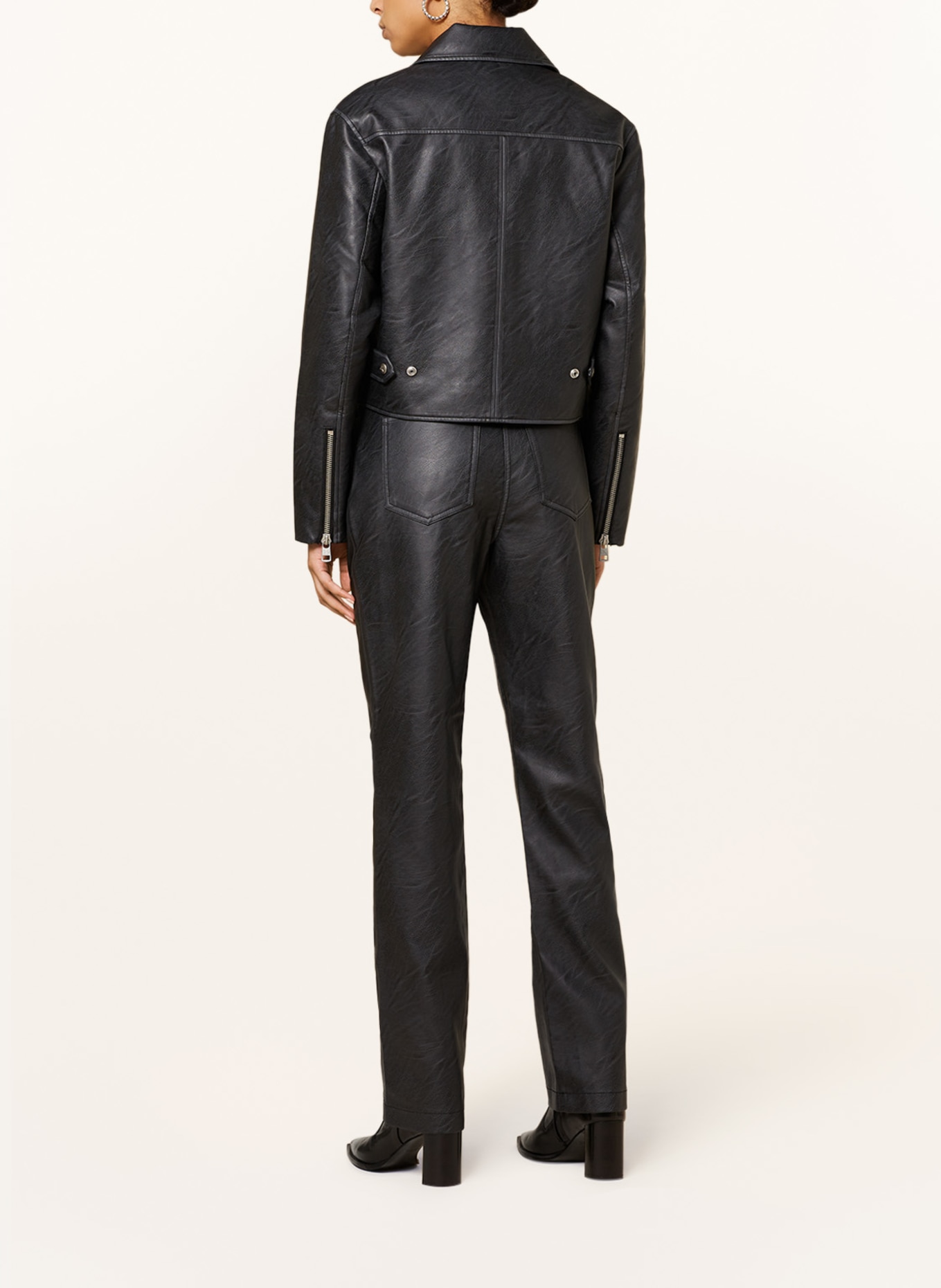 Calvin Klein Jeans Jacke in Lederoptik, Farbe: SCHWARZ (Bild 3)