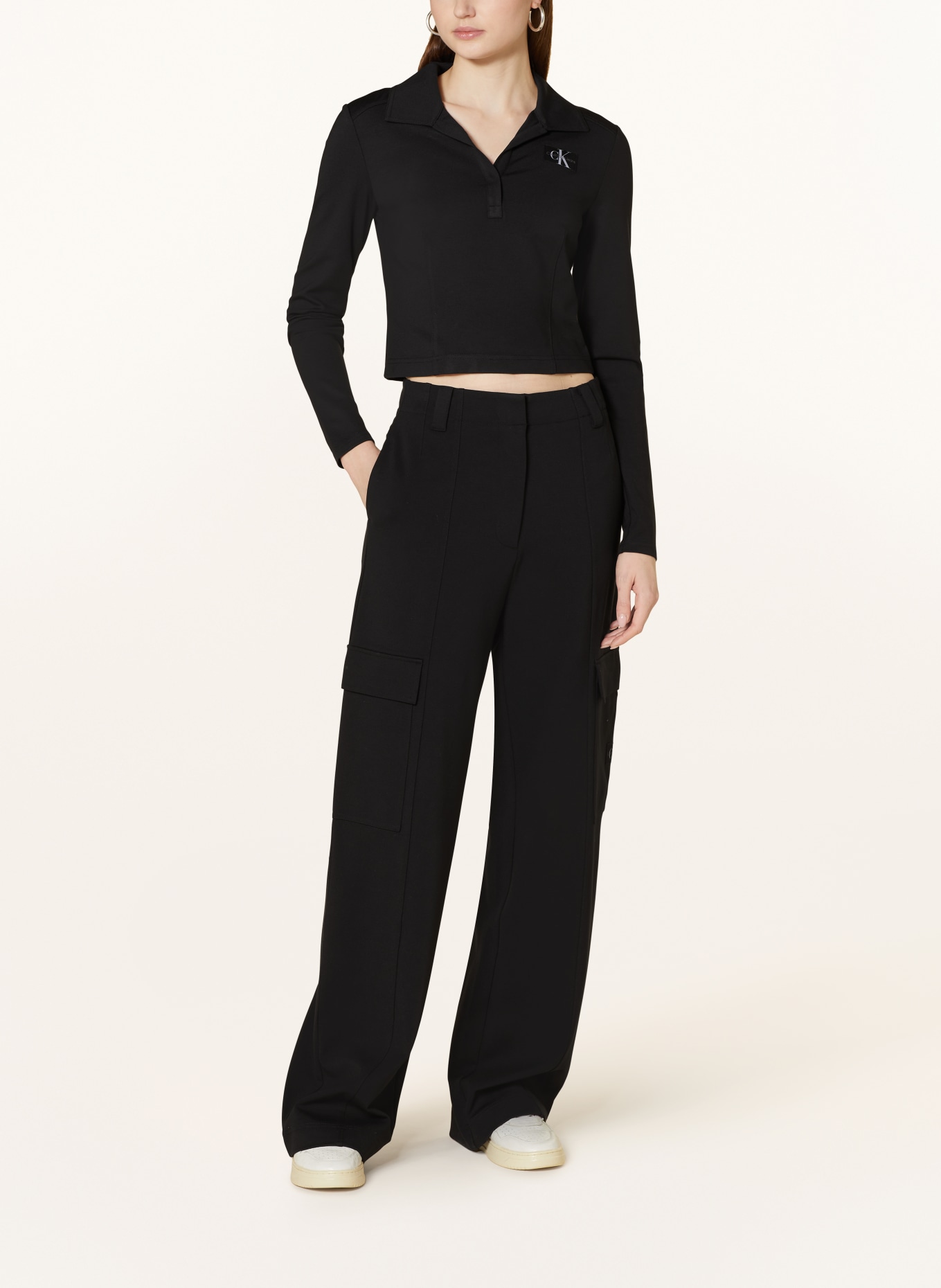 Calvin Klein Jeans Cropped-Shirt MILANO, Farbe: SCHWARZ (Bild 2)