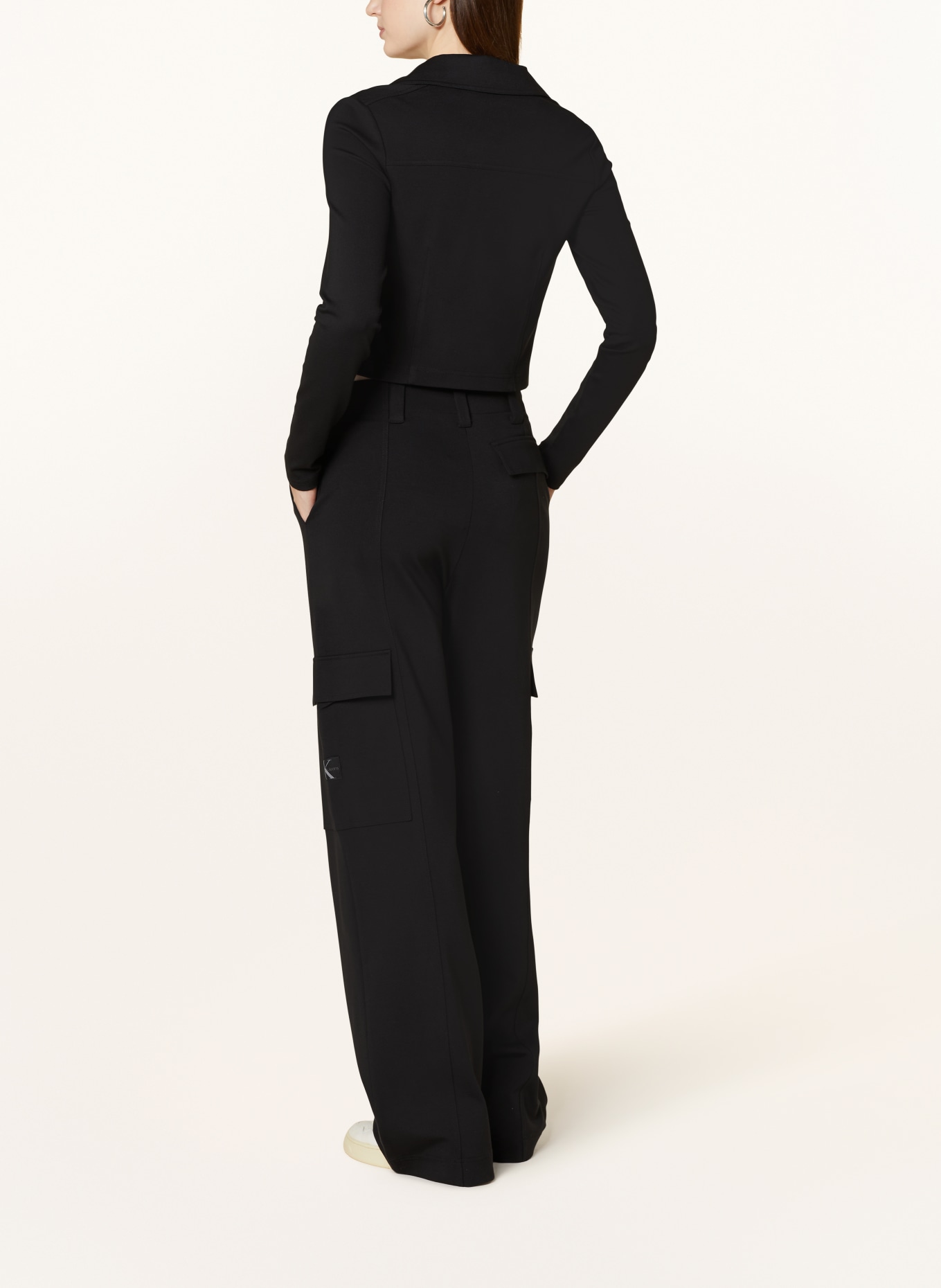 Calvin Klein Jeans Cropped shirt MILANO, Color: BLACK (Image 3)