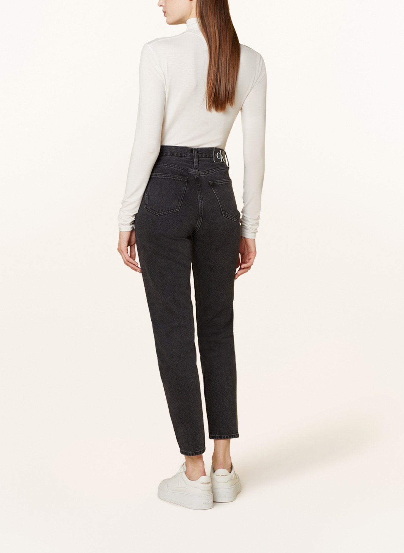 Calvin Klein Jeans Mom džíny, Barva: 1BY DENIM BLACK (Obrázek 3)