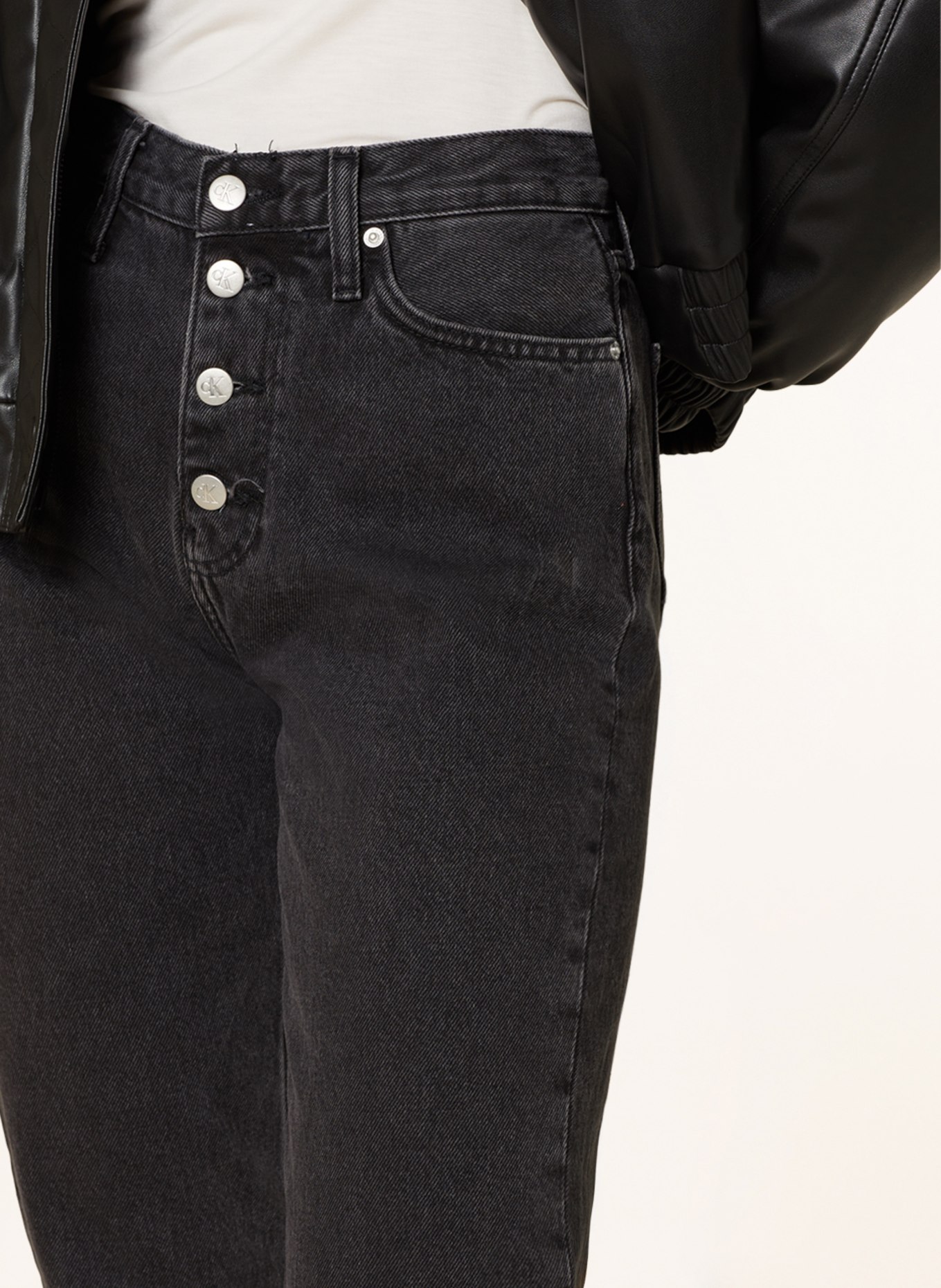 Calvin Klein Jeans Mom džíny, Barva: 1BY DENIM BLACK (Obrázek 5)