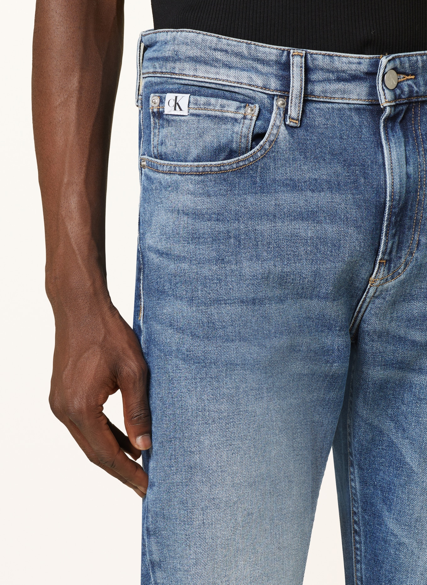 Calvin Klein Jeans Jeans Slim Taper Fit, Farbe: 1A4 DENIM MEDIUM (Bild 5)