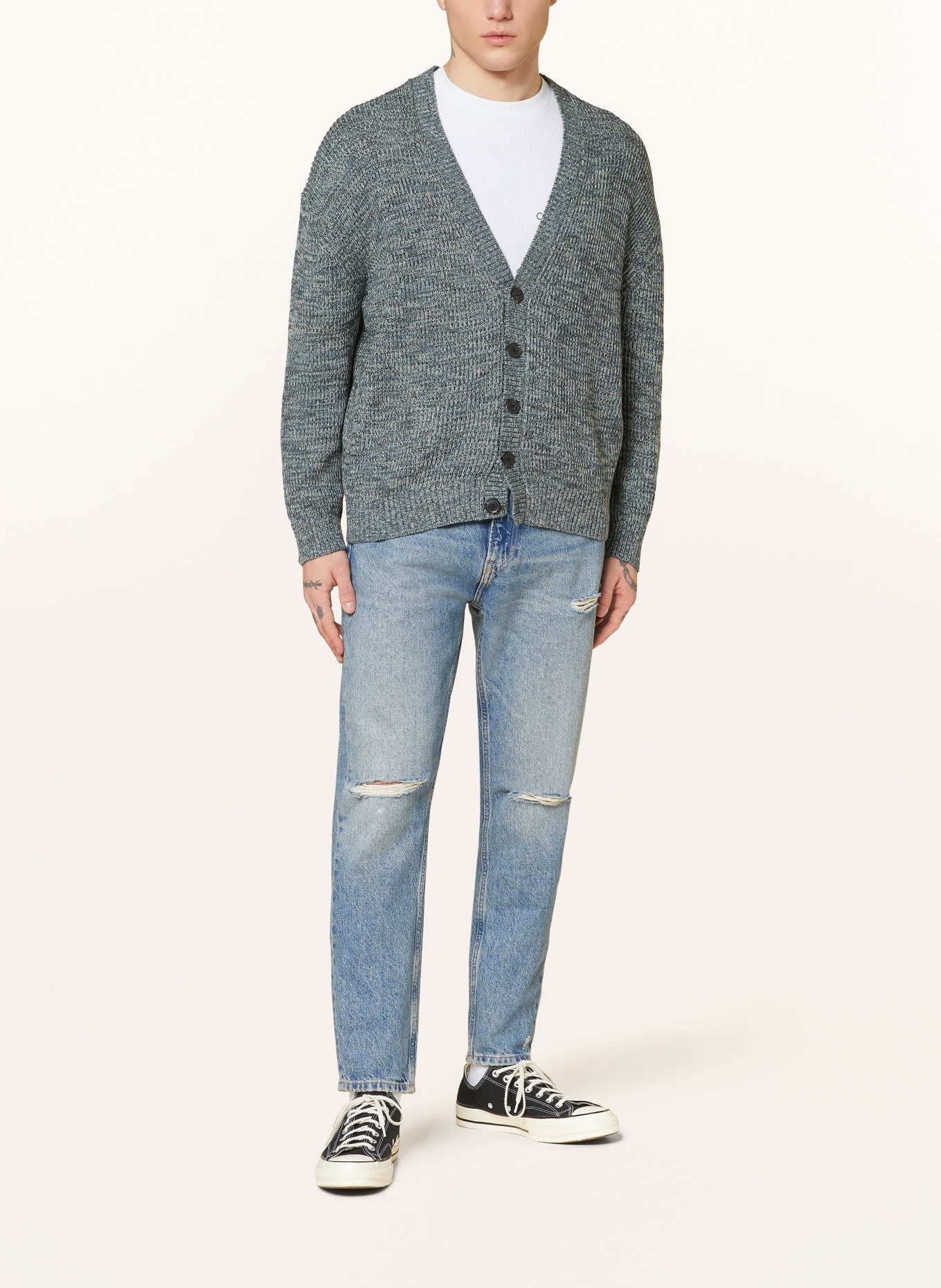 Calvin Klein Jeans Strickjacke, Farbe: PETROL/ GRÜN/ HELLGRÜN (Bild 2)