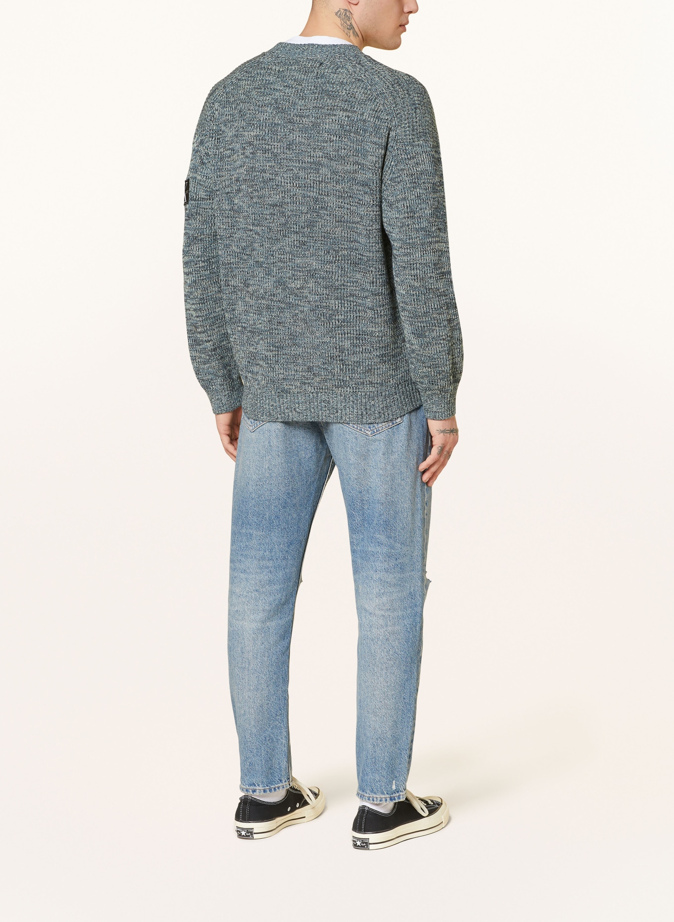 Calvin Klein Jeans Cardigan, Color: TEAL/ GREEN/ LIGHT GREEN (Image 3)