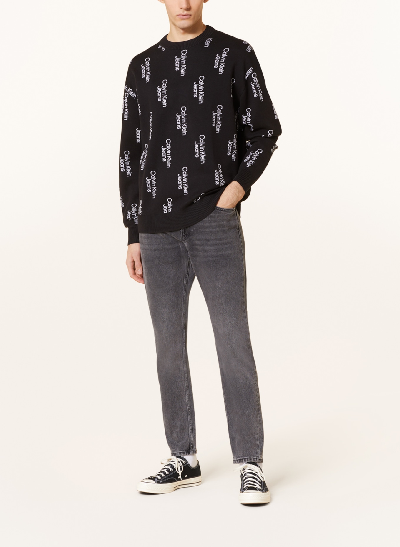 Calvin Klein Jeans Jeansy Slim Taper Fit, Kolor: SZARY (Obrazek 2)