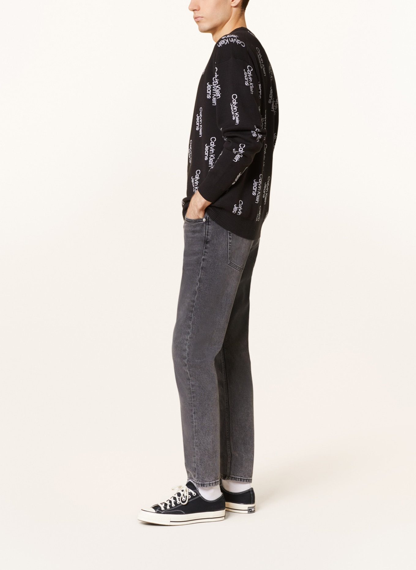 Calvin Klein Jeans Jeansy Slim Taper Fit, Kolor: SZARY (Obrazek 4)