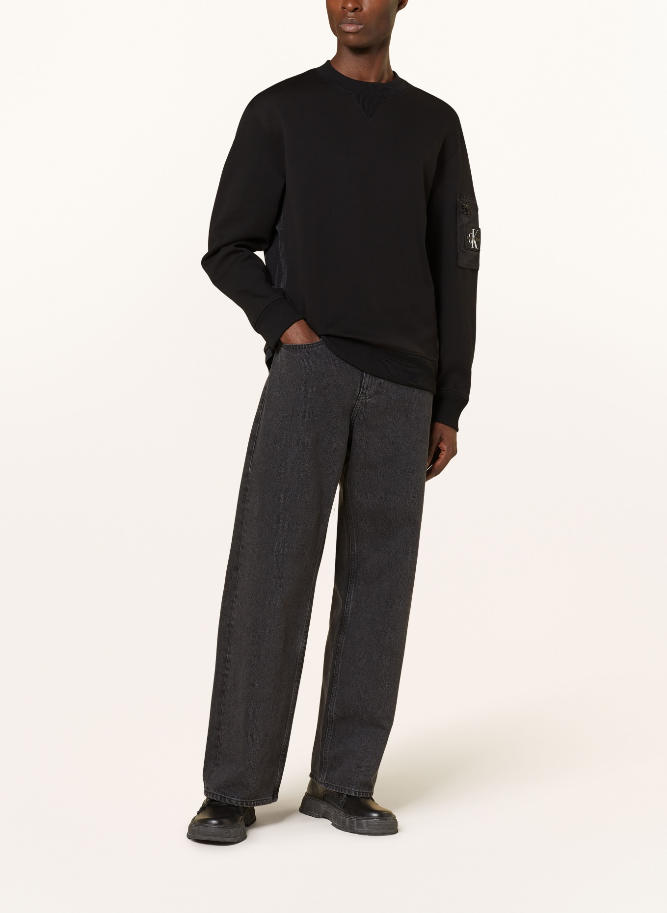 Calvin Klein Jeans Sweatshirt, Color: BLACK (Image 2)