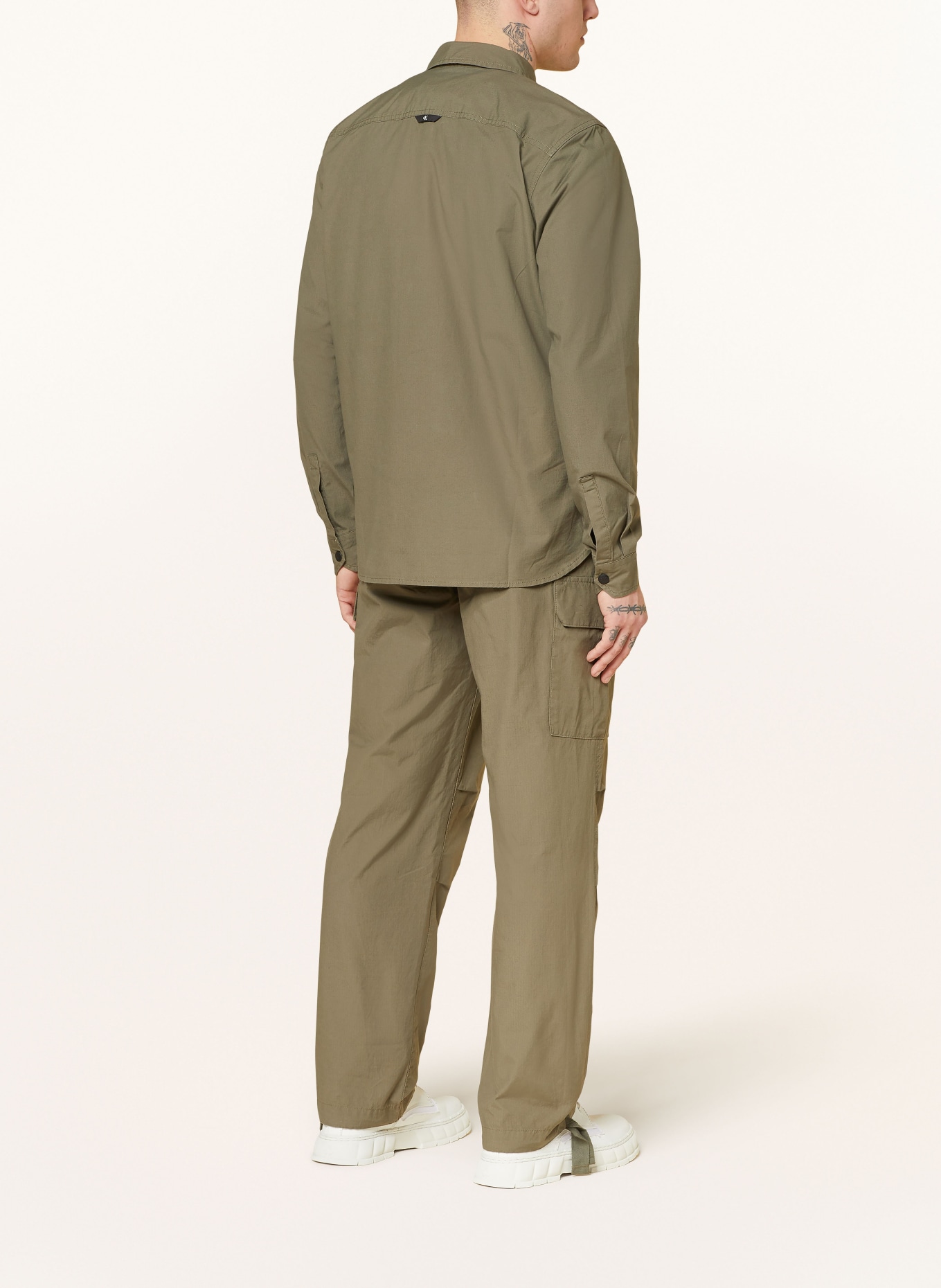 Calvin Klein Jeans Koszula relaxed fit, Kolor: OLIWKOWY (Obrazek 3)