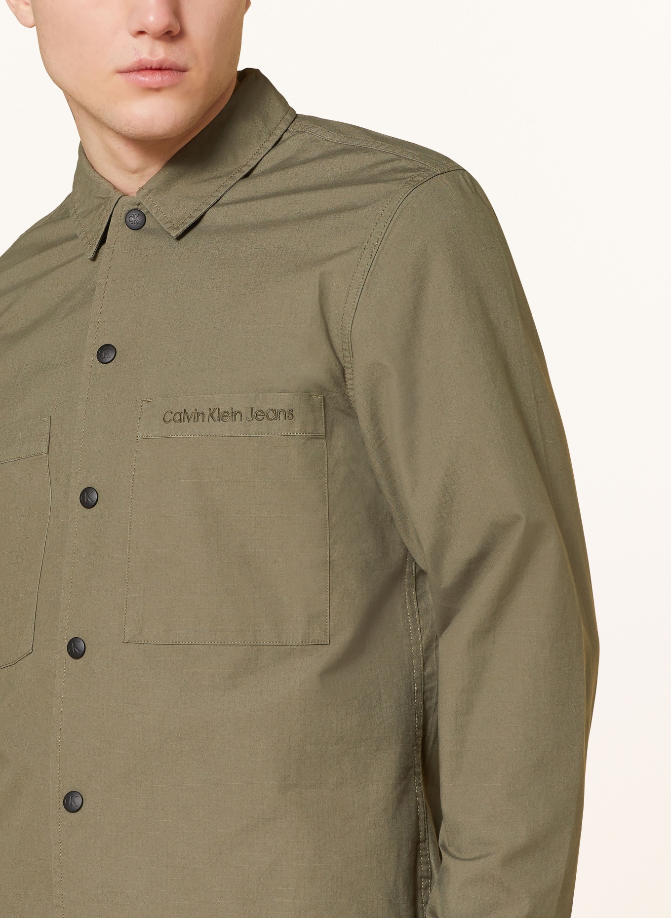 Calvin Klein Jeans Shirt relaxed fit, Color: OLIVE (Image 4)
