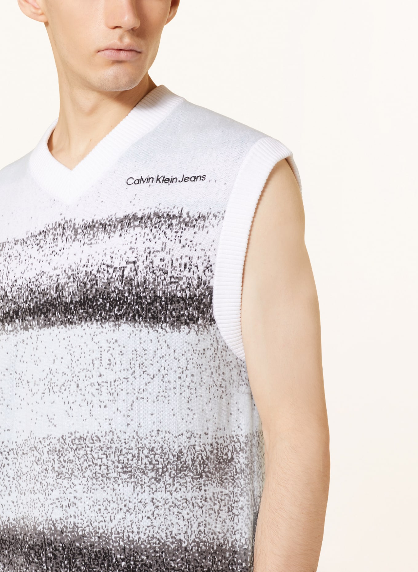 Calvin Klein Jeans Pullunder, Farbe: HELLBLAU/ DUNKELGRAU/ WEISS (Bild 4)