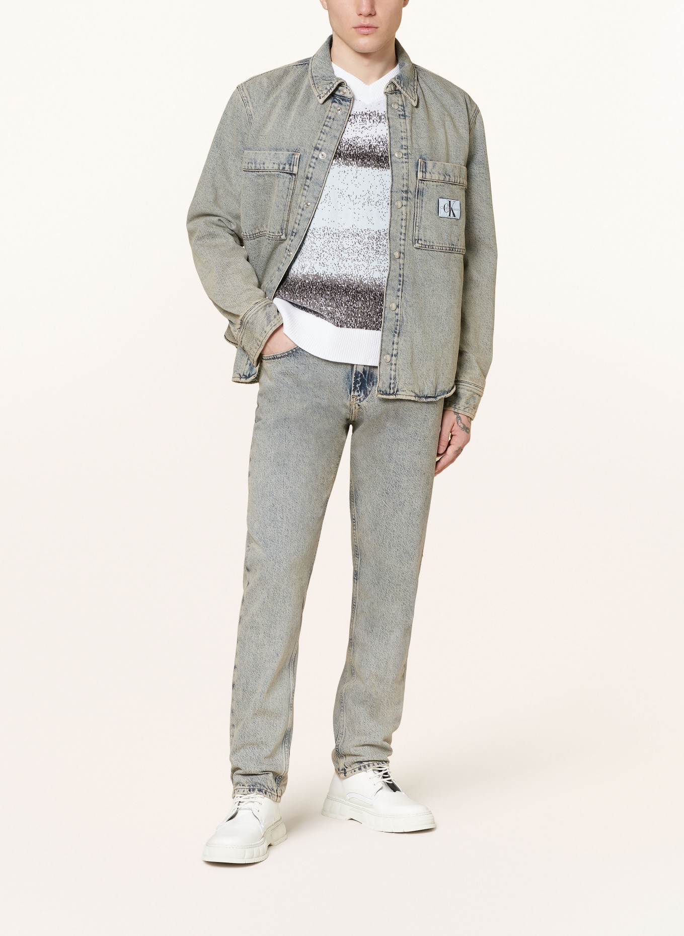 Calvin Klein Jeans Jeansy extra slim fit, Kolor: 1A4 DENIM MEDIUM (Obrazek 2)