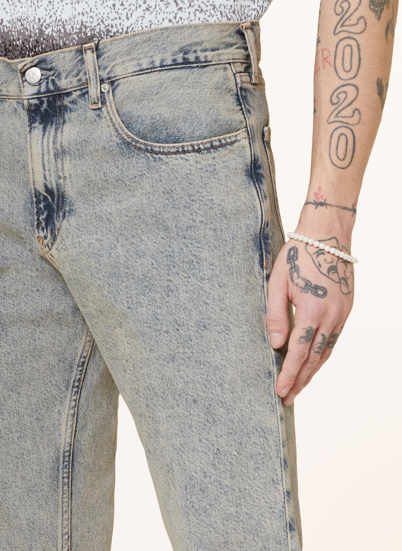 Calvin Klein Jeans Jeansy extra slim fit, Kolor: 1A4 DENIM MEDIUM (Obrazek 5)