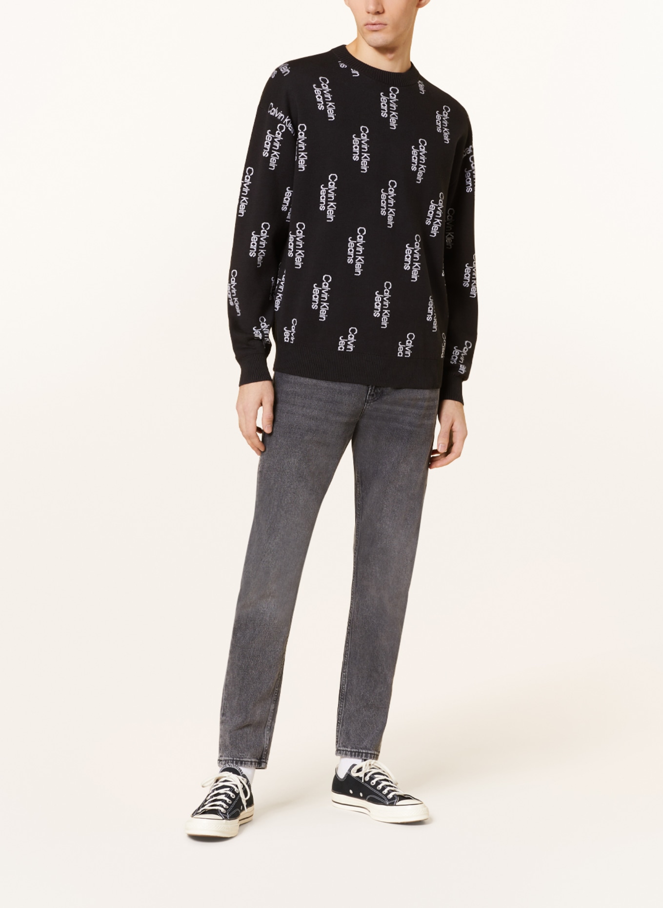 Calvin Klein Jeans Sweter, Kolor: CZARNY/ BIAŁY (Obrazek 2)