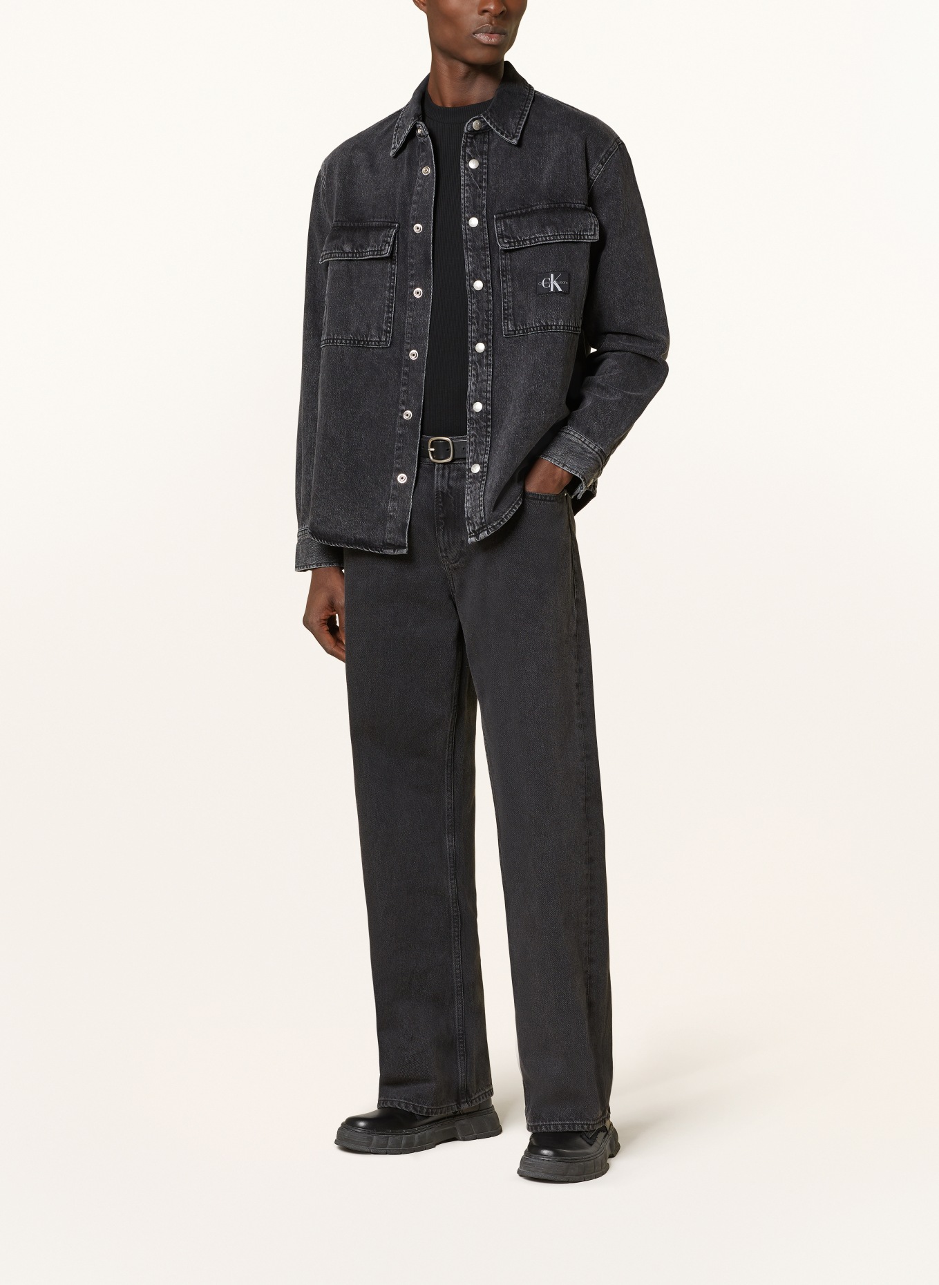 Calvin Klein Jeans Jeans-Overshirt, Farbe: SCHWARZ (Bild 2)
