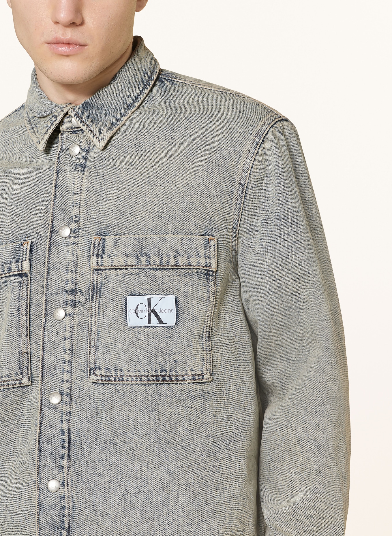 Calvin Klein Jeans Denim overshirt, Color: 1A4 DENIM MEDIUM (Image 4)