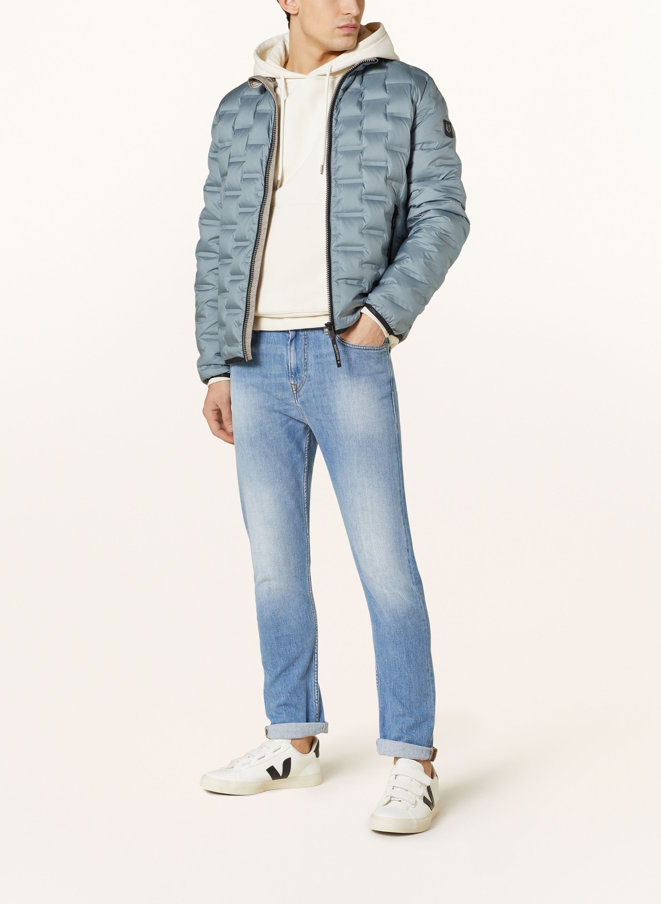 MILESTONE Lightweight down jacket MSSALINO: BLUE GRAY