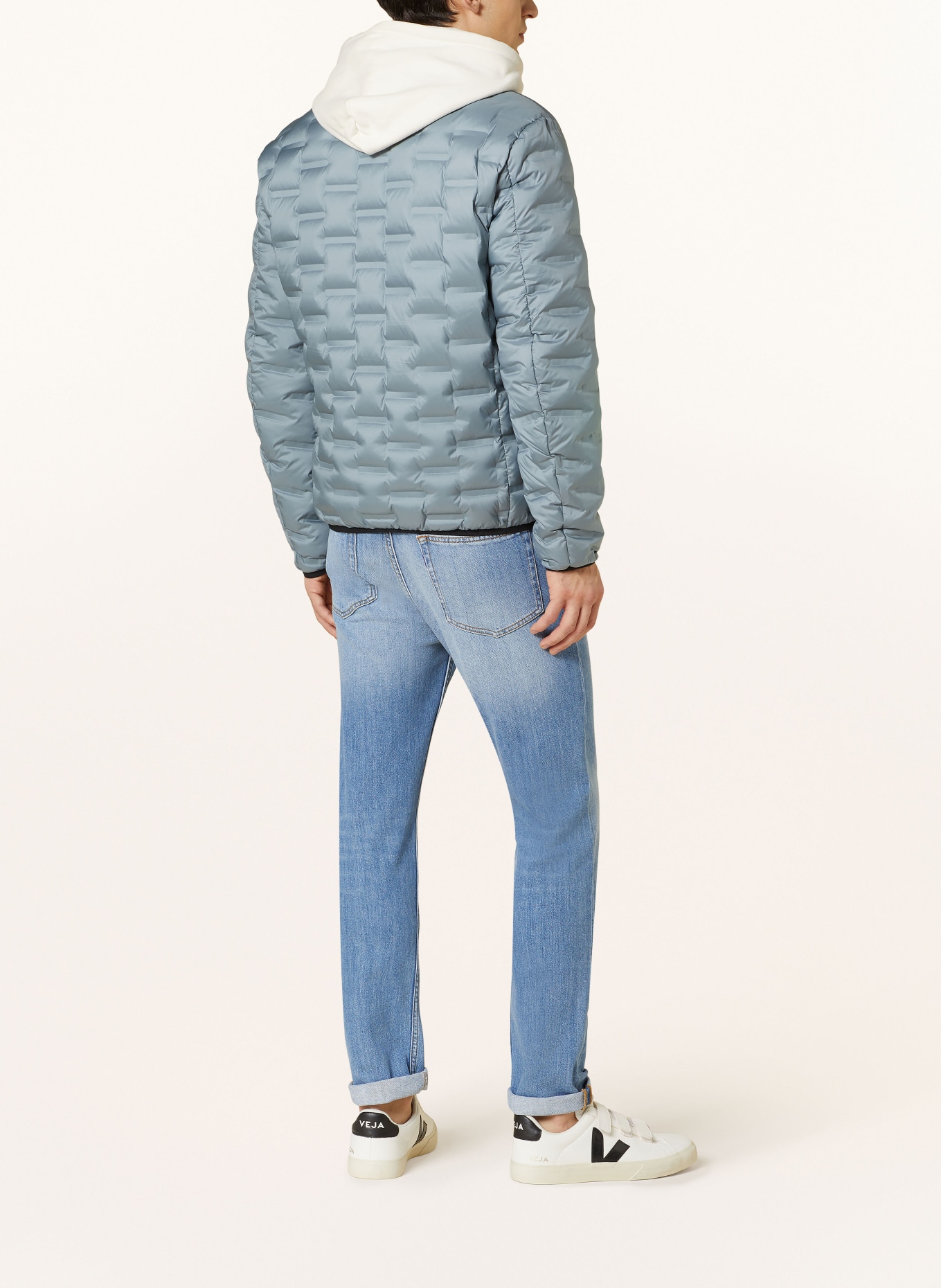 MILESTONE Lightweight down jacket MSSALINO: BLUE GRAY