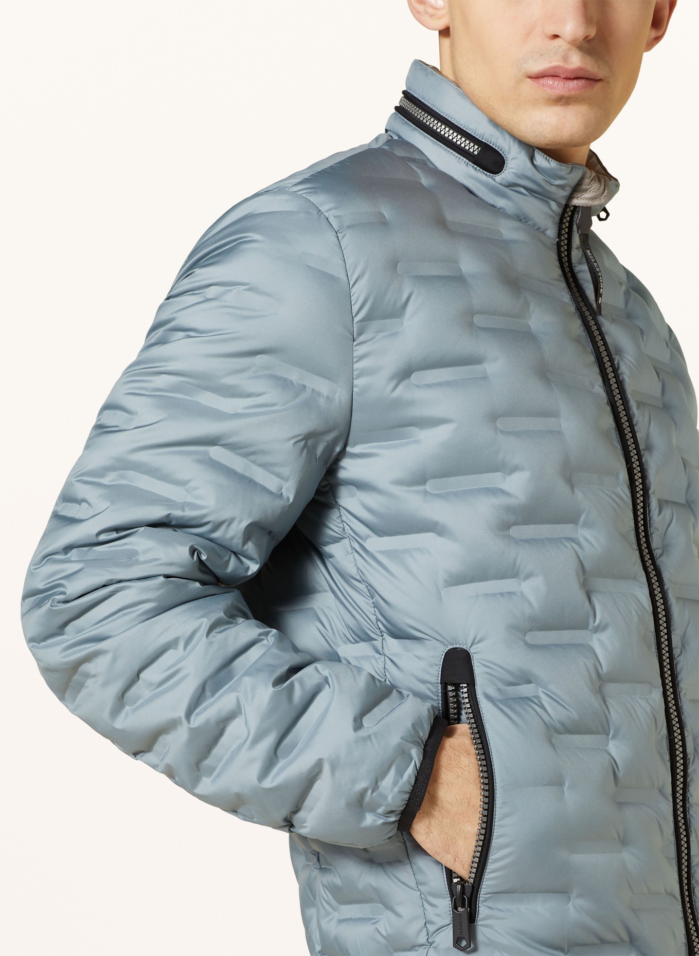 MILESTONE Lightweight down jacket MSSALINO: BLUE GRAY